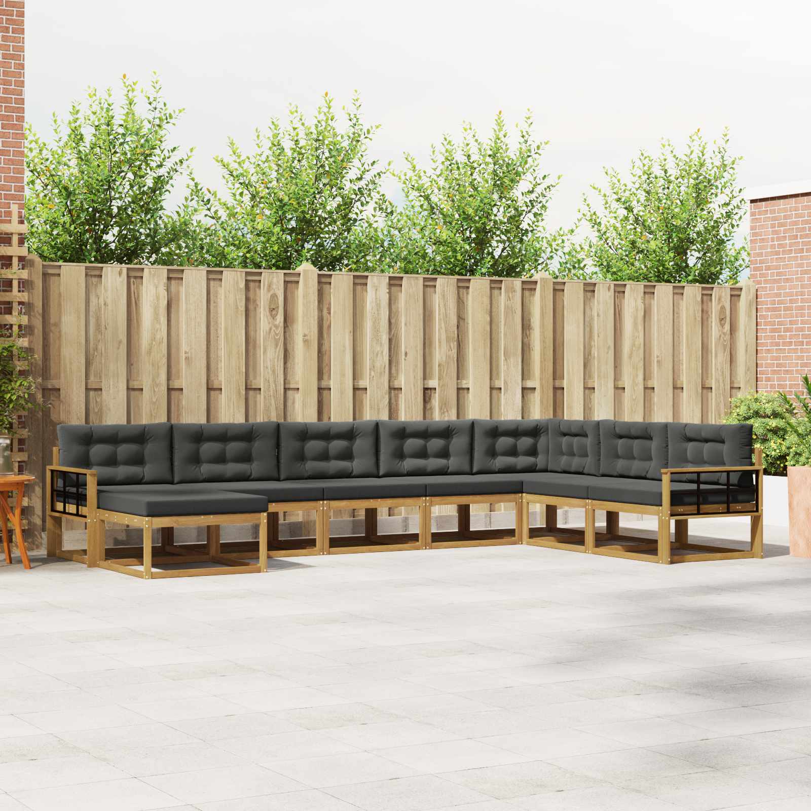 Set vanjskih sofa 8 pcs Bijela i antracit
