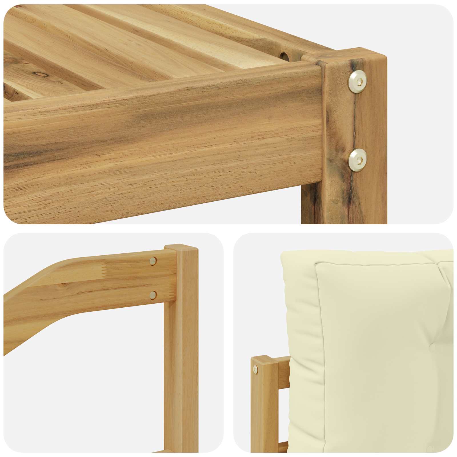 Set vanjskih sofa 8 pcs Bijela i krem