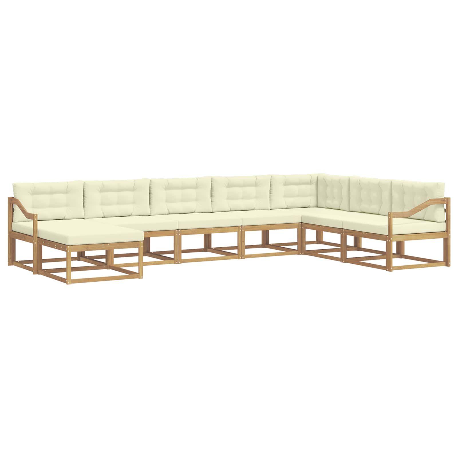 Set vanjskih sofa 8 pcs Bijela i krem
