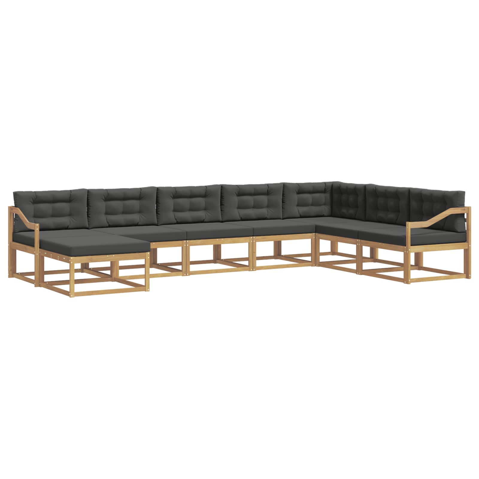 Set vanjskih sofa 8 pcs Bijela i antracit