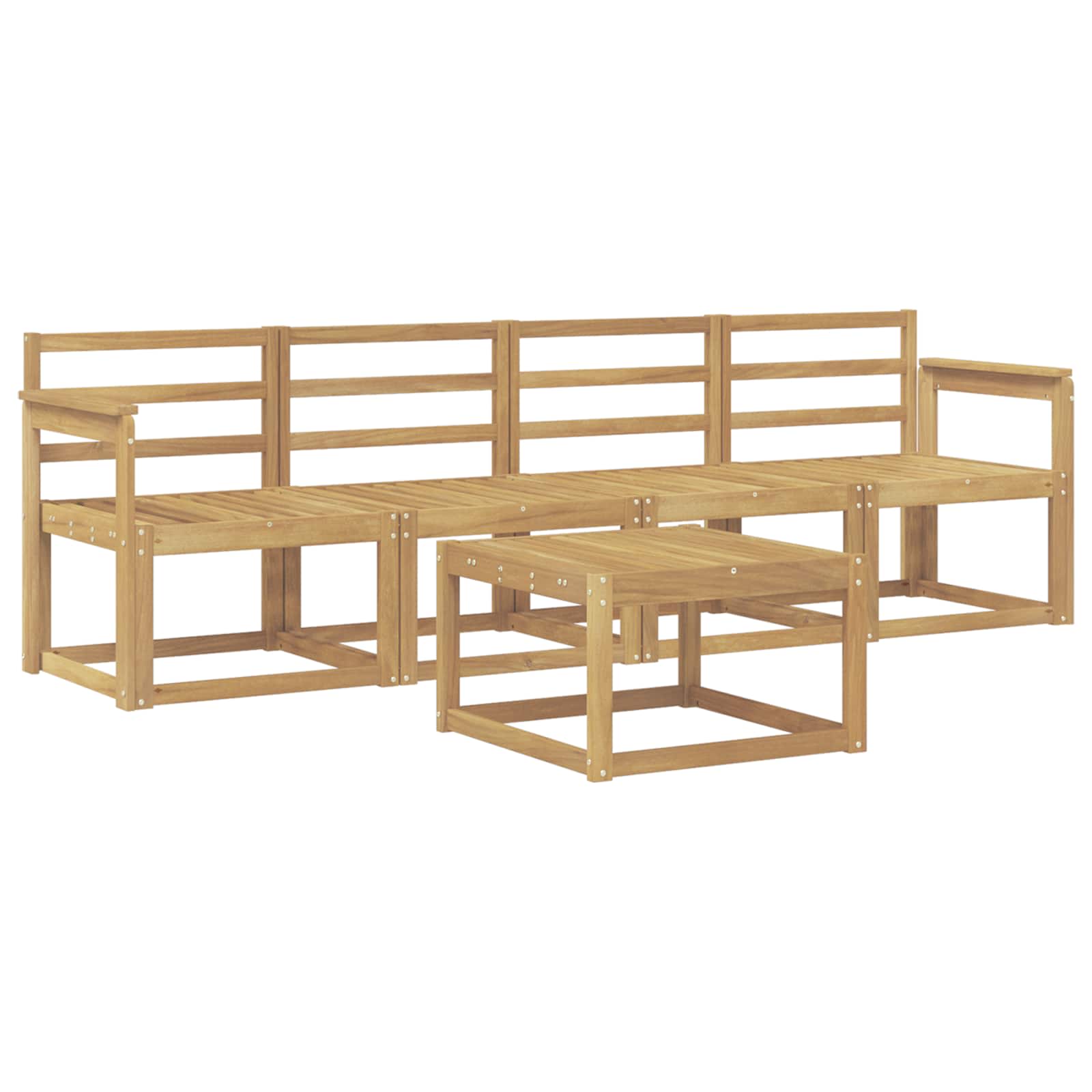 Set vanjskih sofa 5 pcs Bijela 59 x 59 x 37 cm