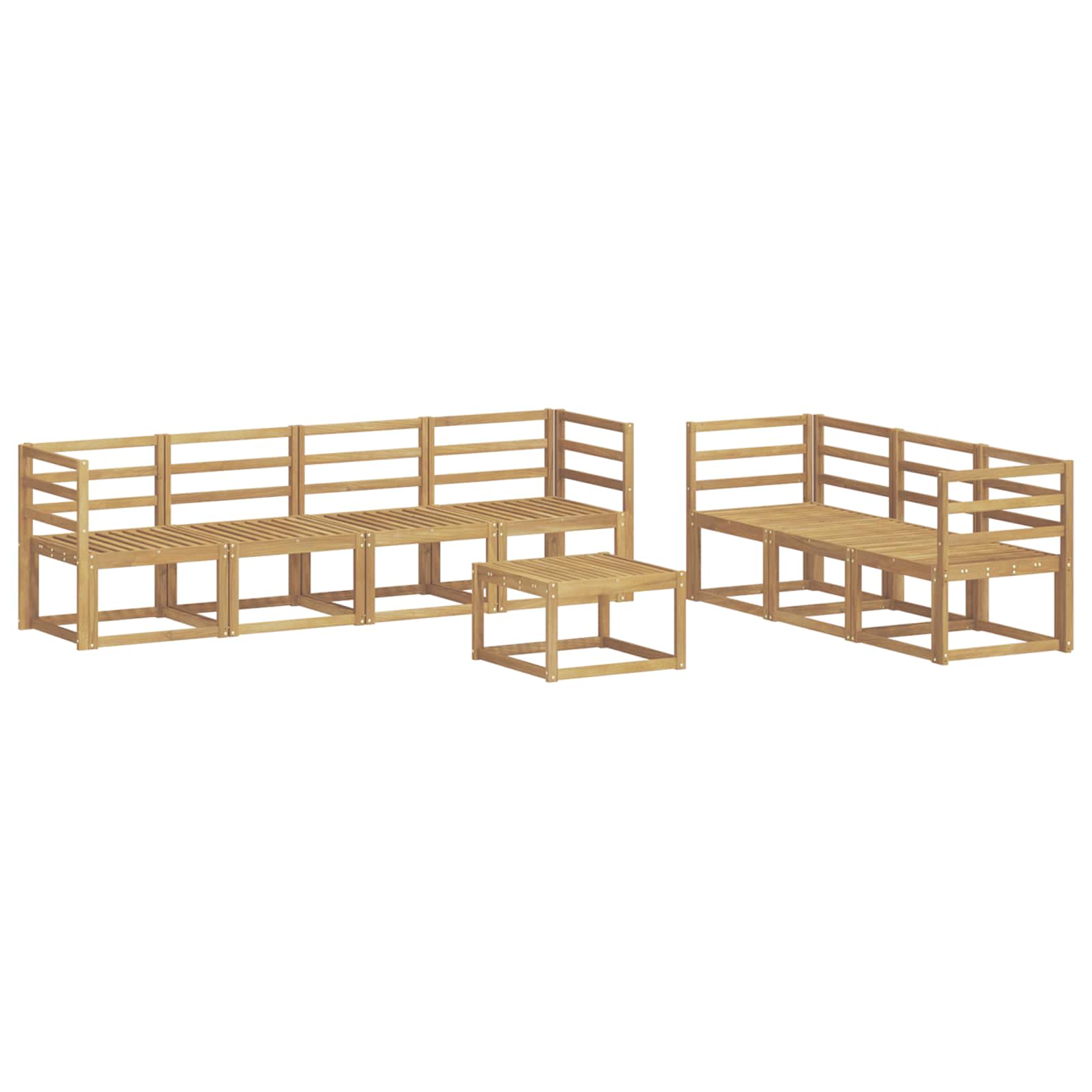 Set vanjskih sofa 8 pcs Bijela 59 x 59 x 37 cm