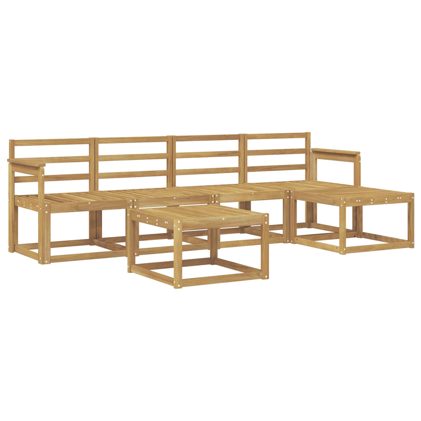 Set vanjskih sofa 6 pcs Bijela 59 x 59 x 37 cm