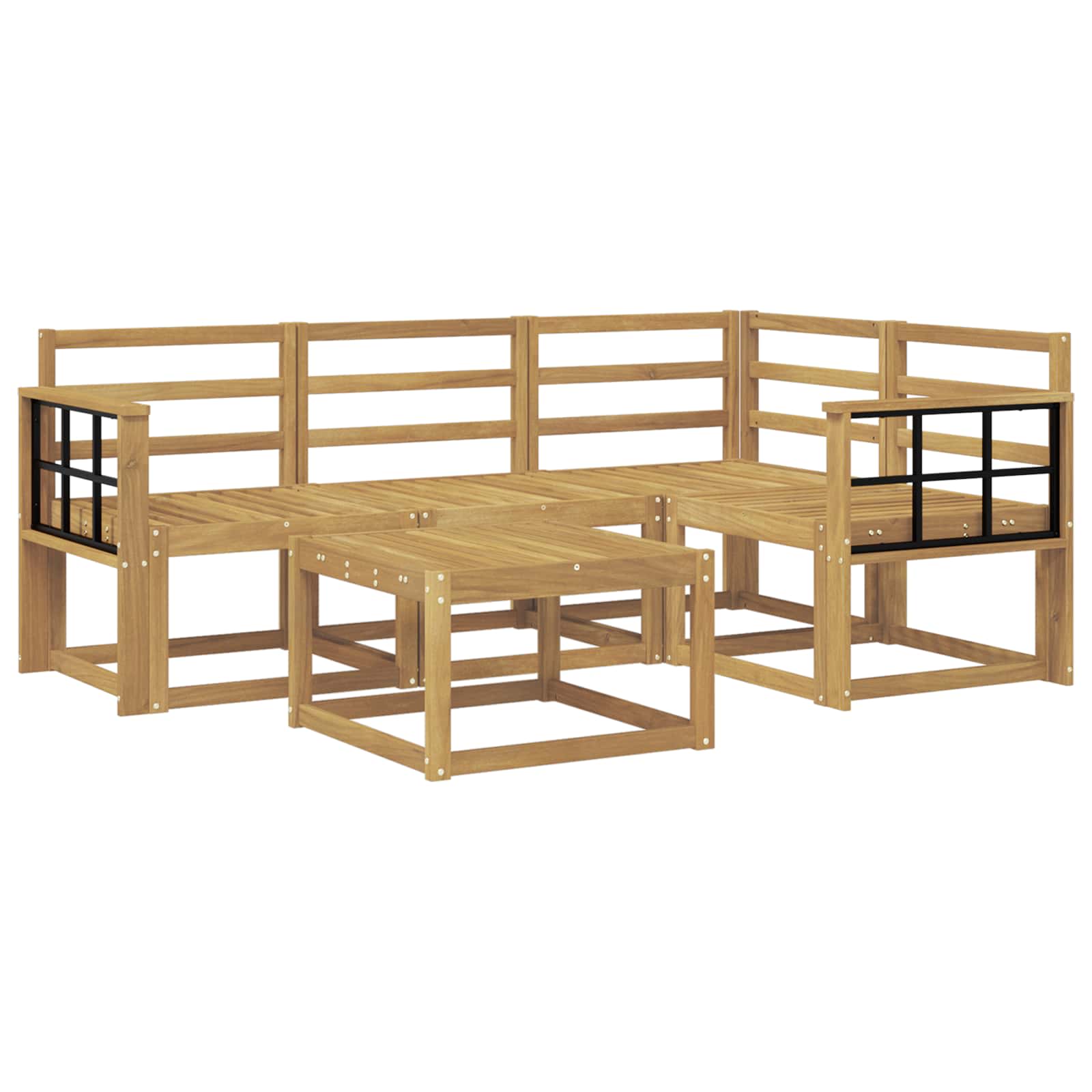 Set vanjskih sofa 5 pcs Bijela 59 x 59 x 37 cm