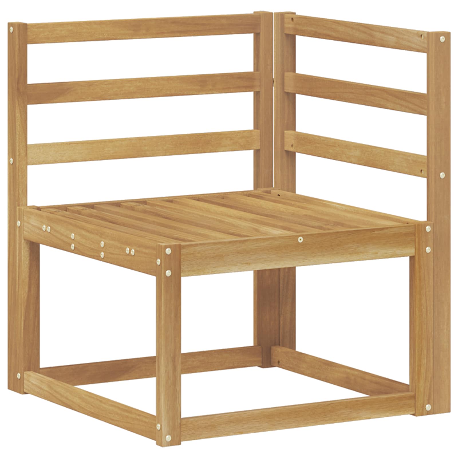 Set vanjskih sofa 9 pcs Bijela Čvrsto drvo akacije