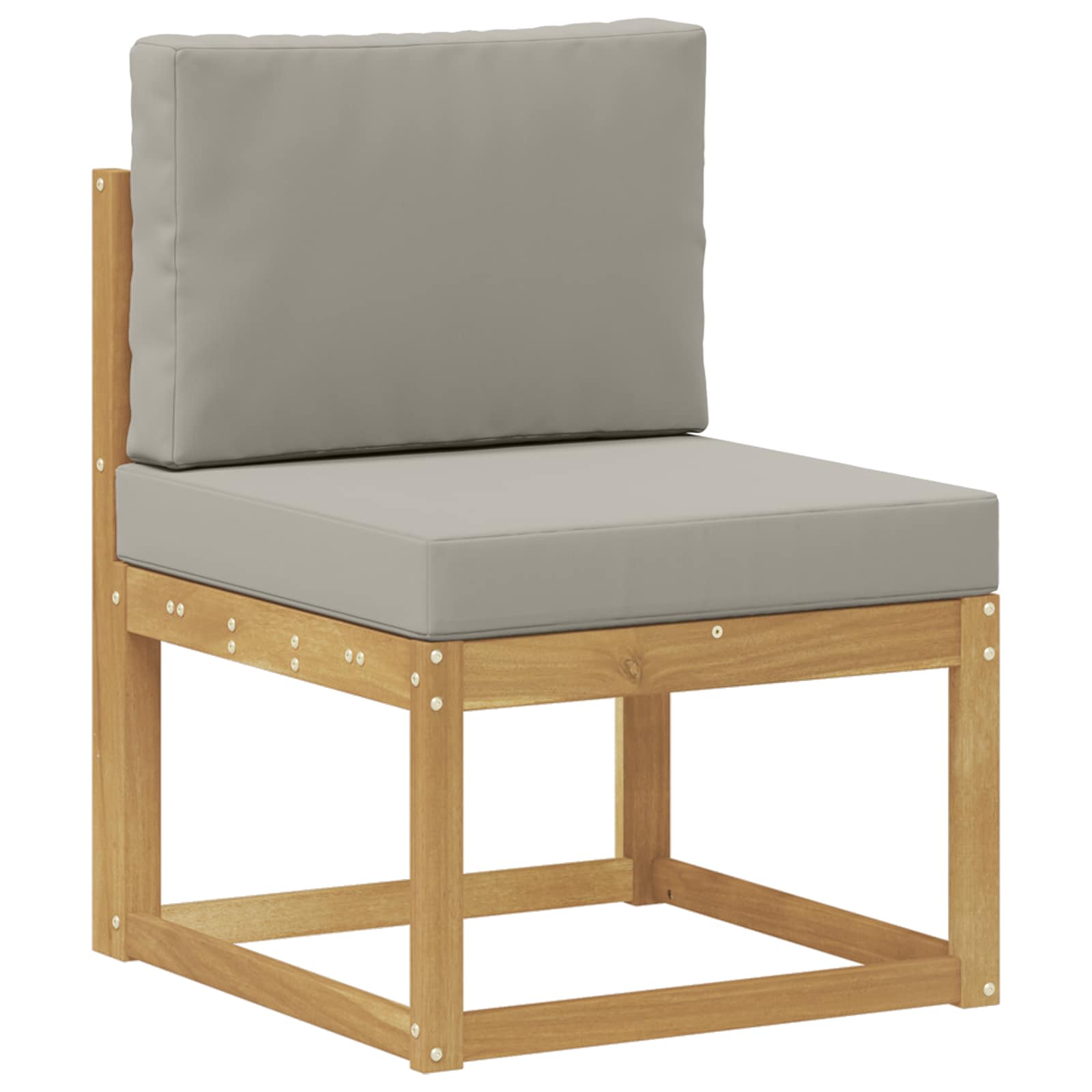 Set vanjskih sofa 3 Komad Bijela i svjetlosiva Poliester