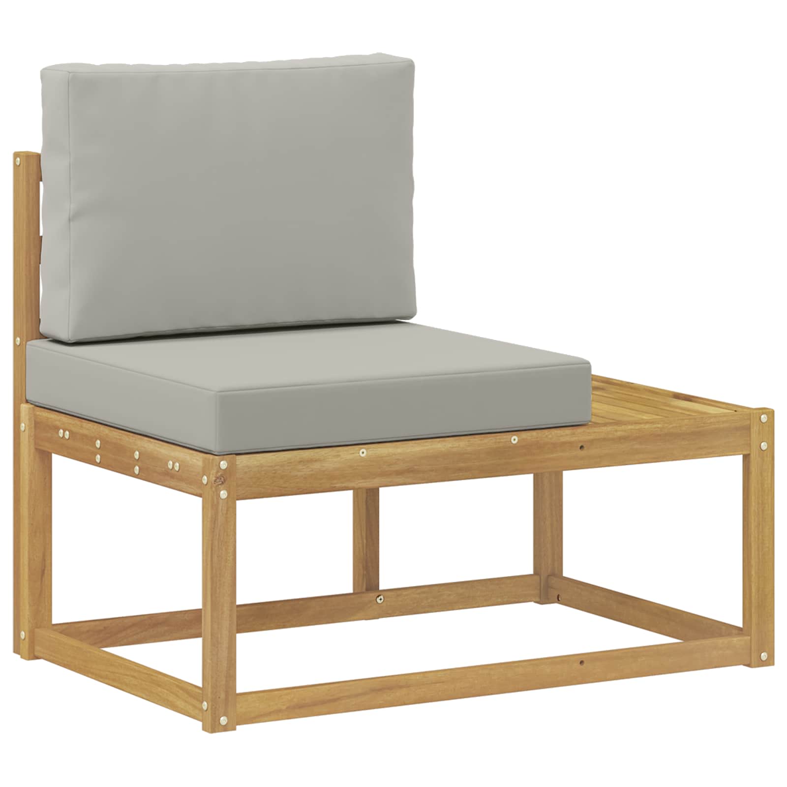 Set vanjskih sofa 3 Komad Bijela i svjetlosiva Poliester