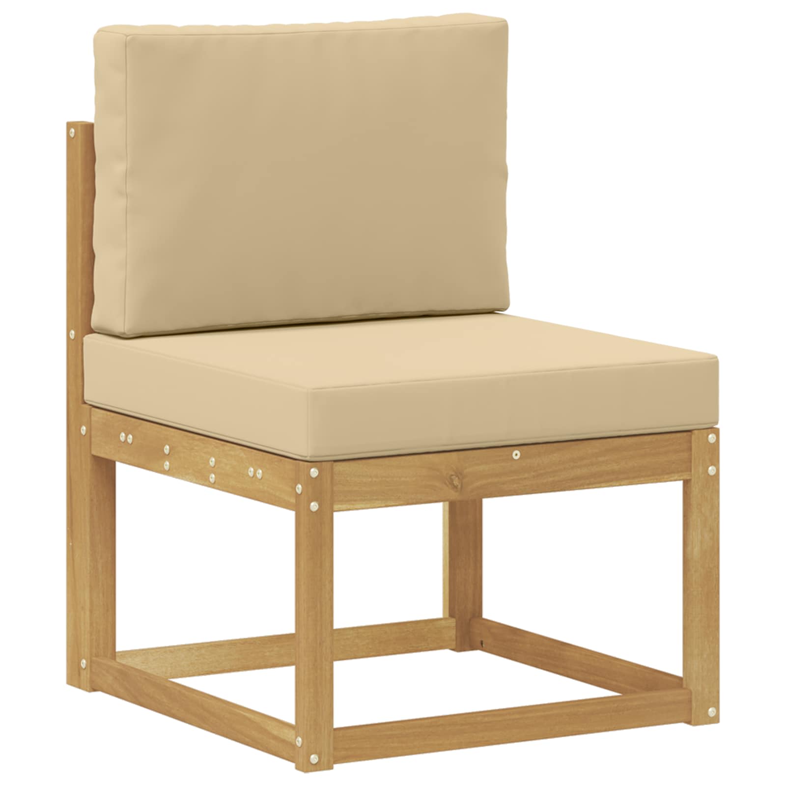 Set vanjskih sofa 4 Komad Bijela i bež Poliester