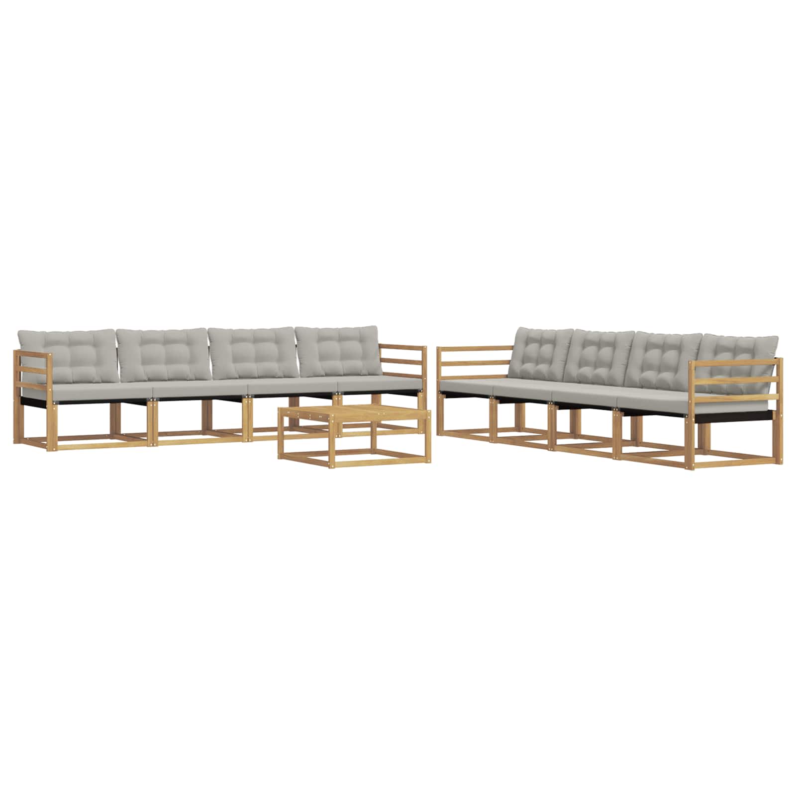 Set vanjskih sofa 9 pcs Bijela i svjetlosiva 79 x 79 x 37 cm