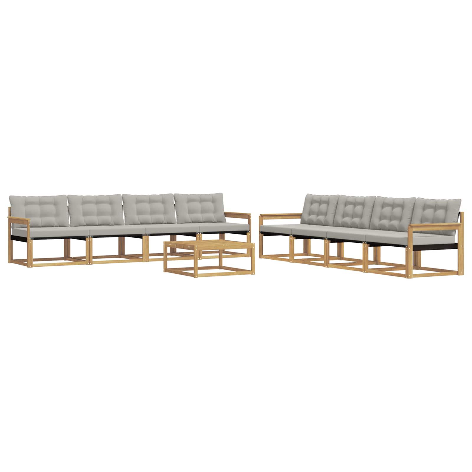 Set vanjskih sofa 9 pcs Bijela i svjetlosiva 79 x 79 x 37 cm