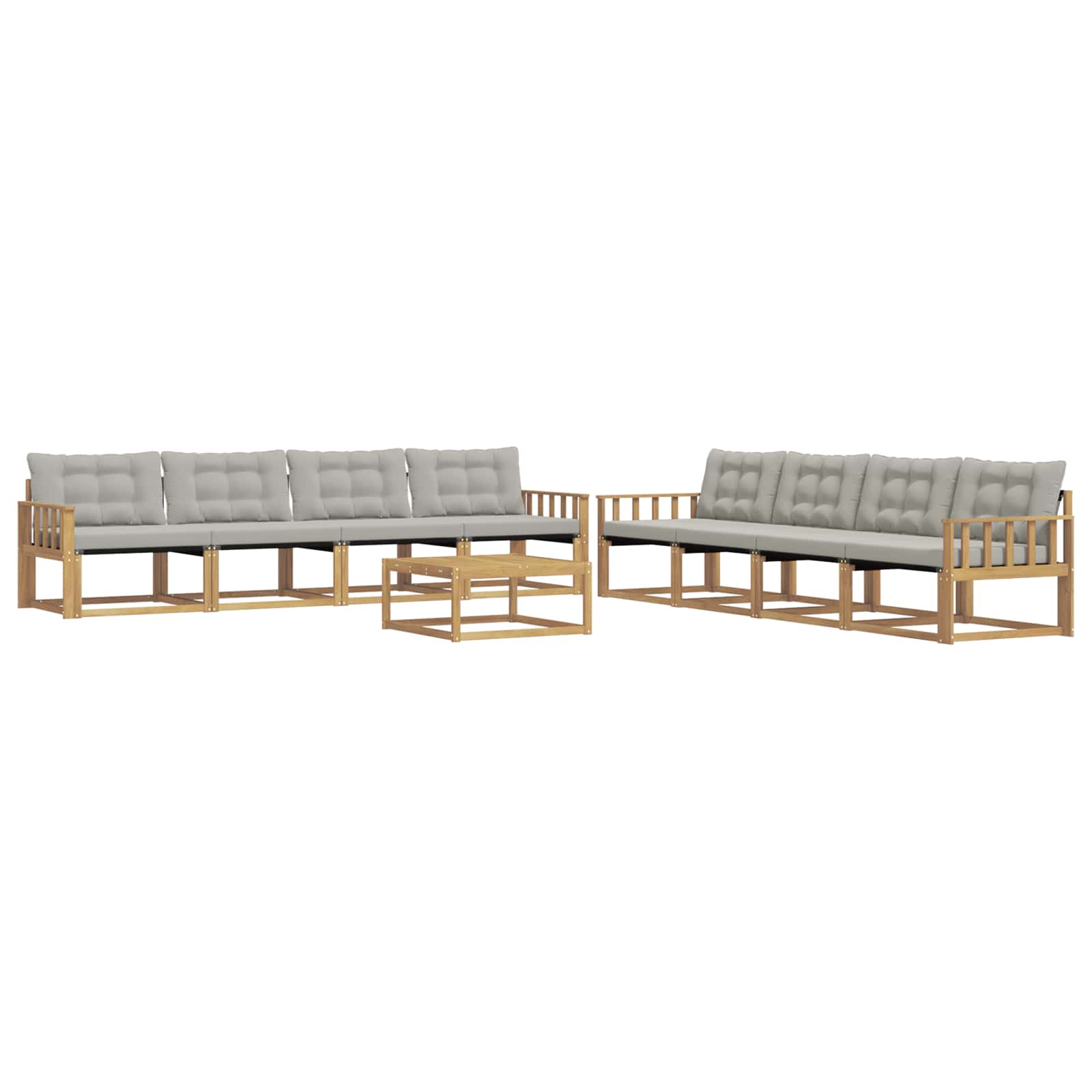 Set vanjskih sofa 9 pcs Bijela i svjetlosiva 79 x 79 x 37 cm
