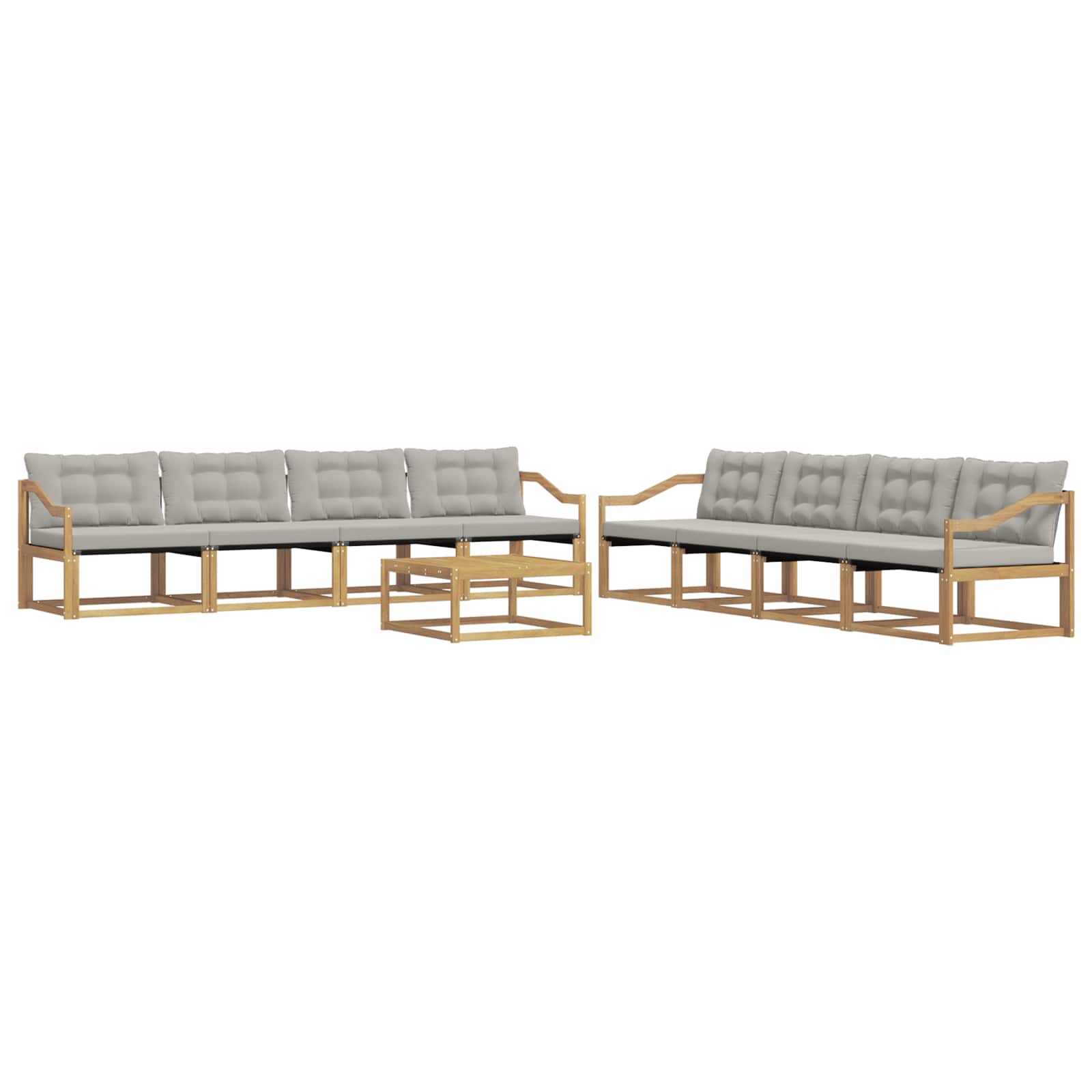 Set vanjskih sofa 9 pcs Bijela i svjetlosiva 79 x 79 x 37 cm