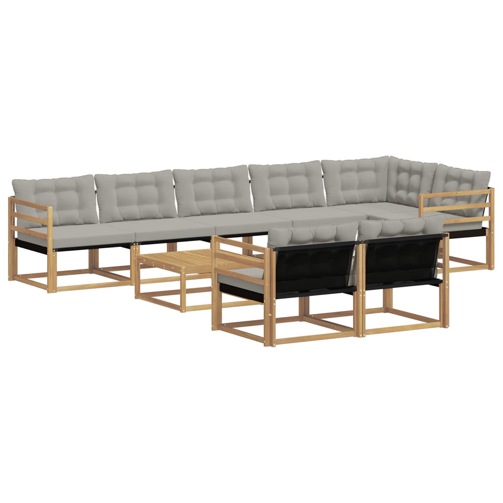 Set vanjskih sofa 9 pcs Bijela i svjetlosiva 79 x 79 x 37 cm
