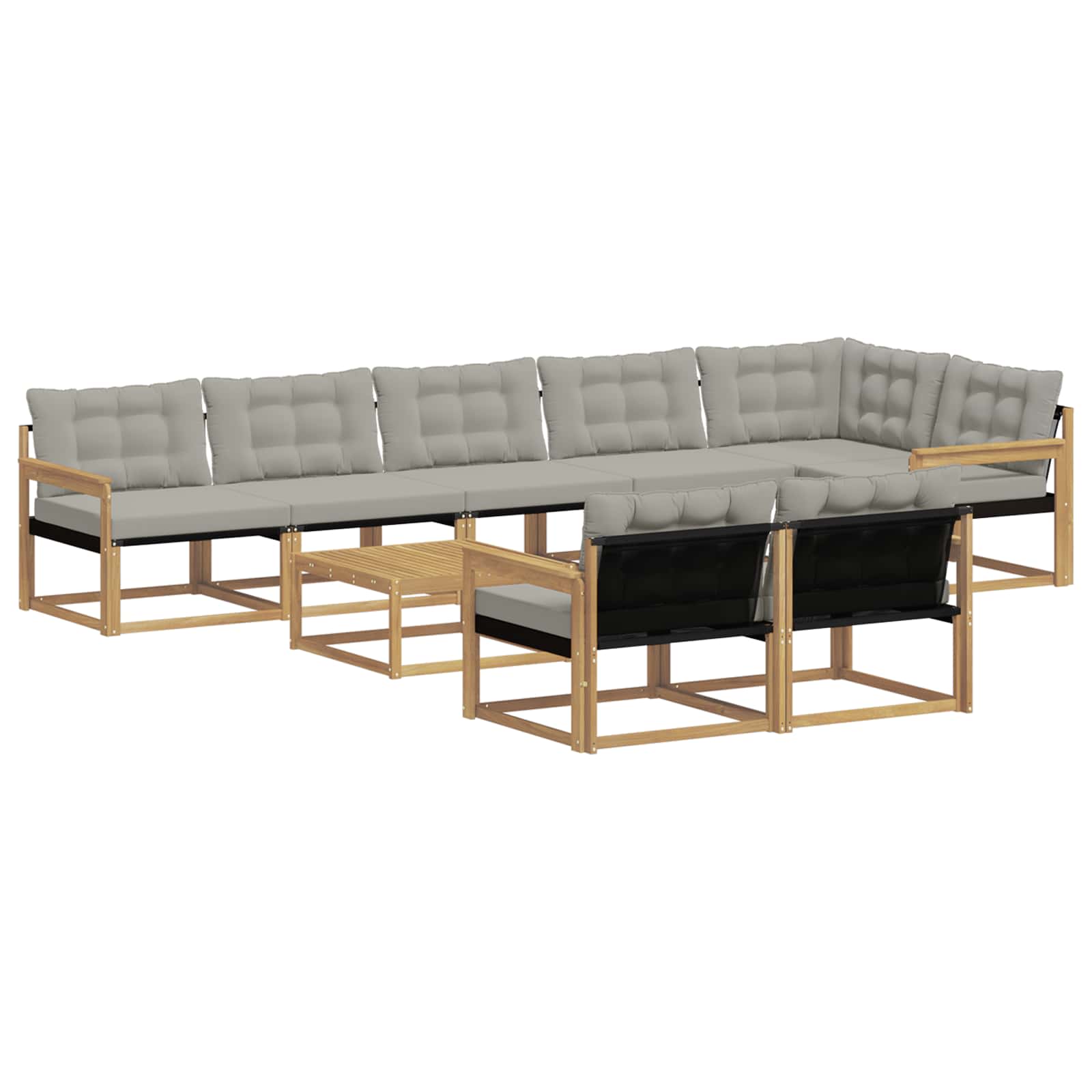 Set vanjskih sofa 9 pcs Bijela i svjetlosiva 79 x 79 x 37 cm