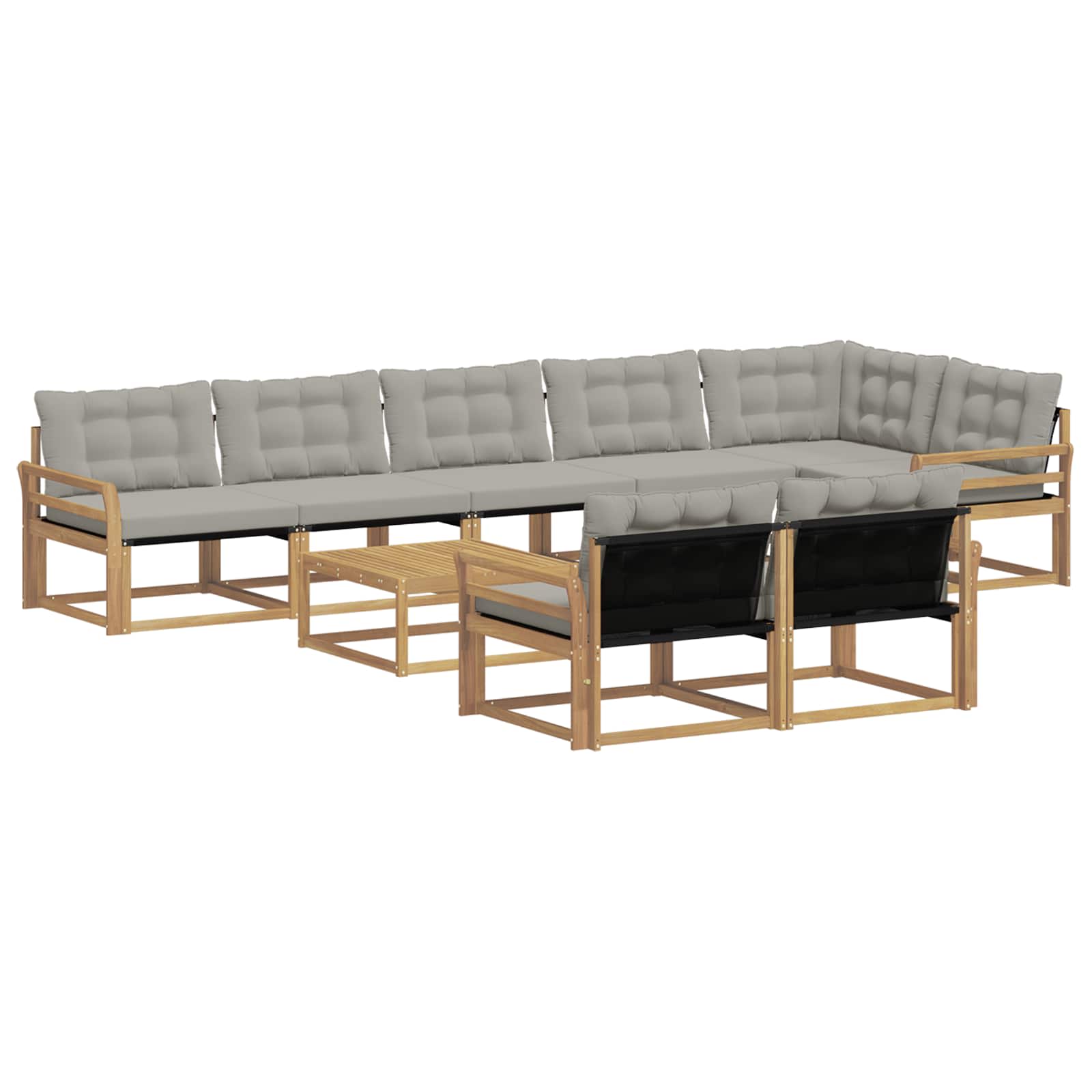 Set vanjskih sofa 9 pcs Bijela i svjetlosiva 79 x 79 x 37 cm