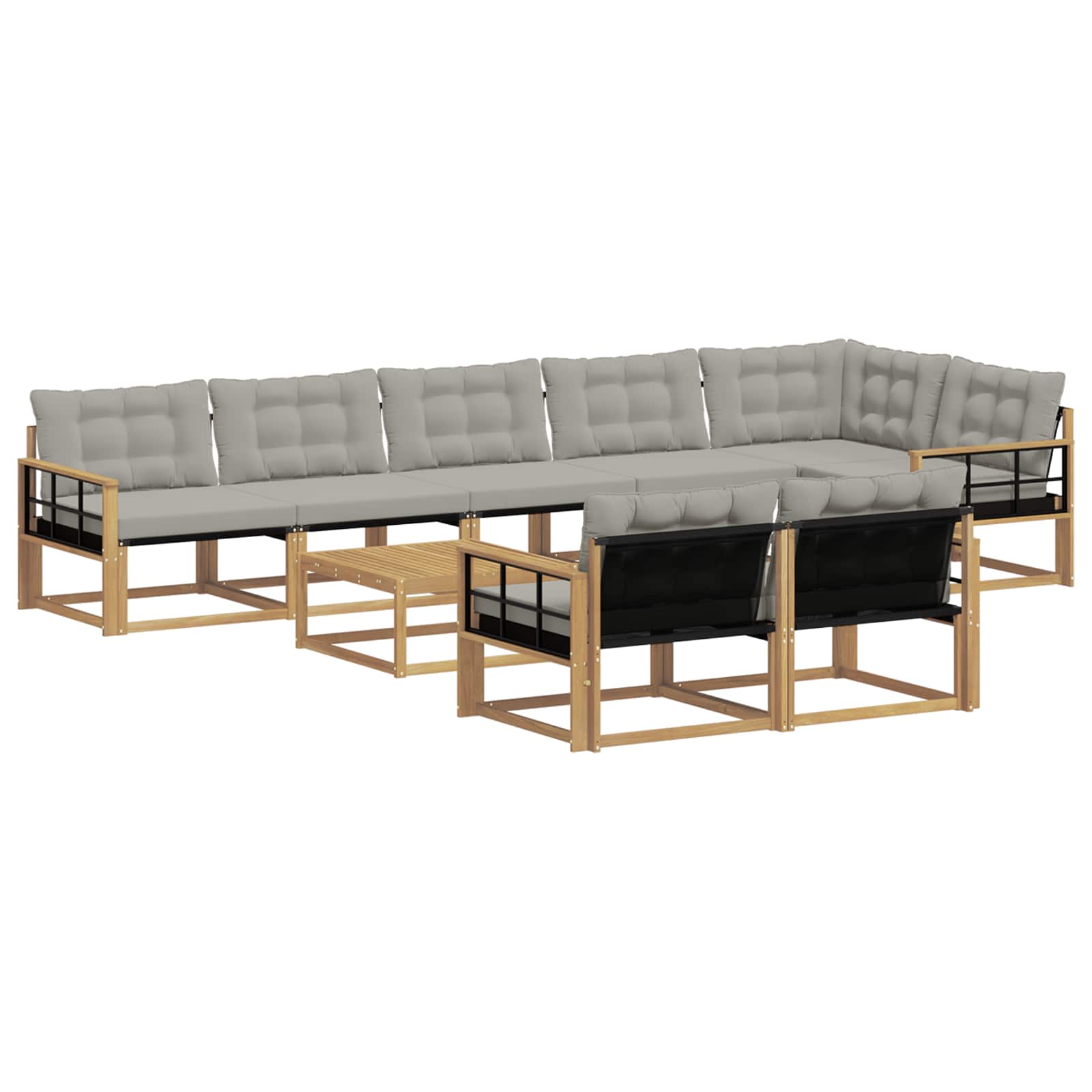 Set vanjskih sofa 9 pcs Bijela i svjetlosiva 79 x 79 x 37 cm
