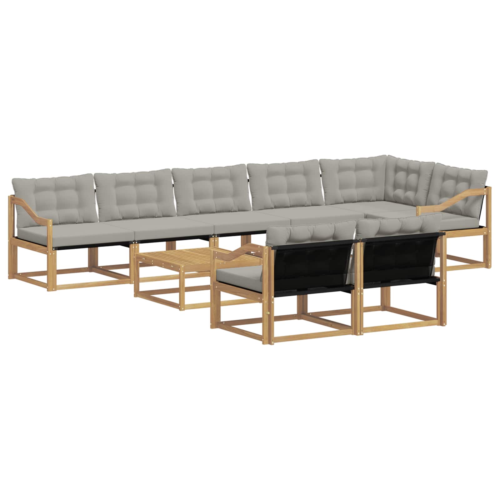 Set vanjskih sofa 9 pcs Bijela i svjetlosiva 79 x 79 x 37 cm