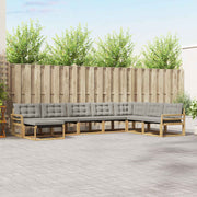Set vanjskih sofa 8 pcs Bijela i svjetlosiva 408 x 250 x 73 cm