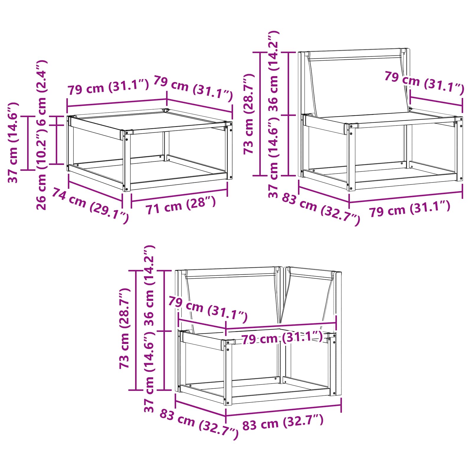 Set vanjskih sofa 8 pcs Bijela i svjetlosiva 408 x 250 x 73 cm
