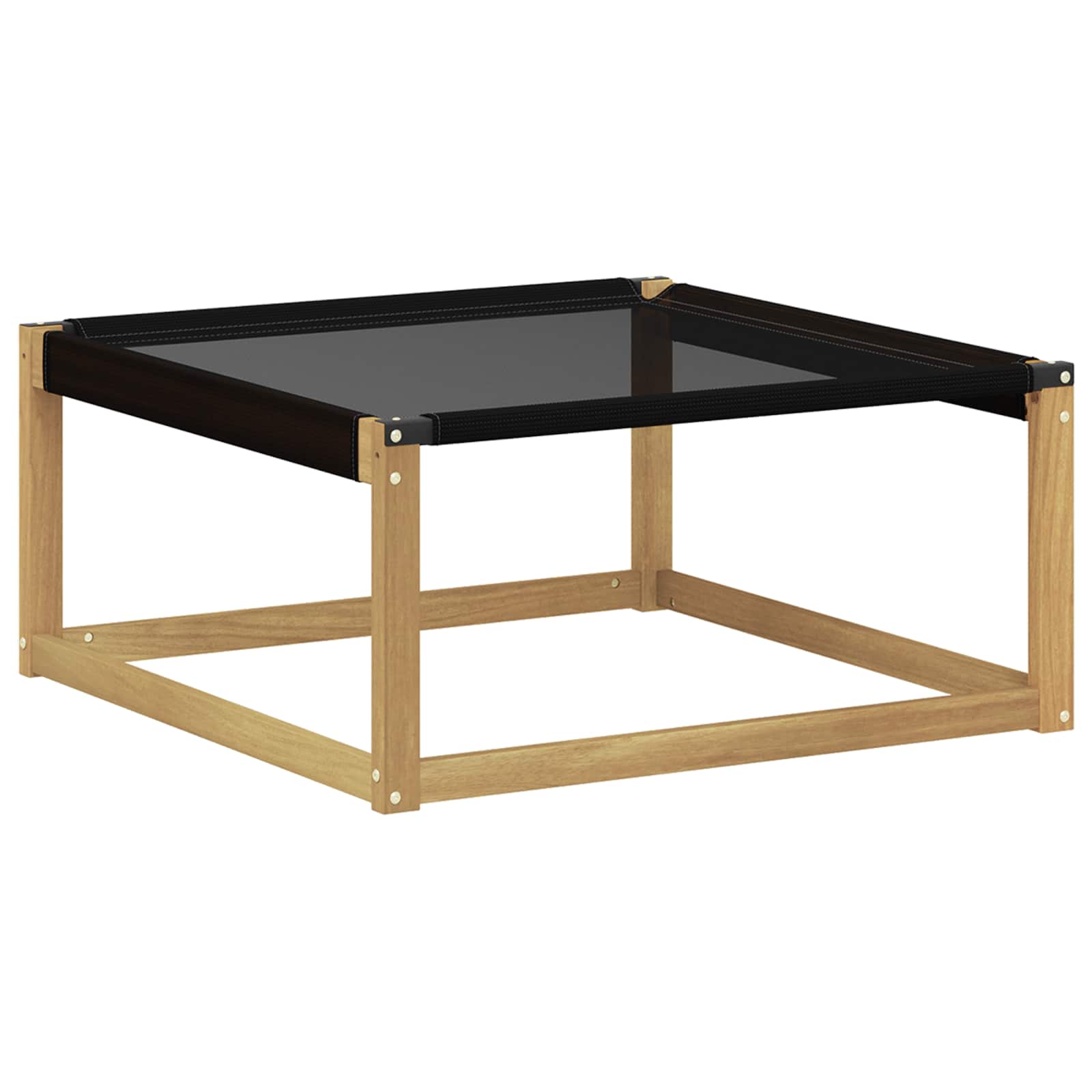 Set vanjskih sofa 9 pcs Bijela i crna Čvrsto drvo akacije