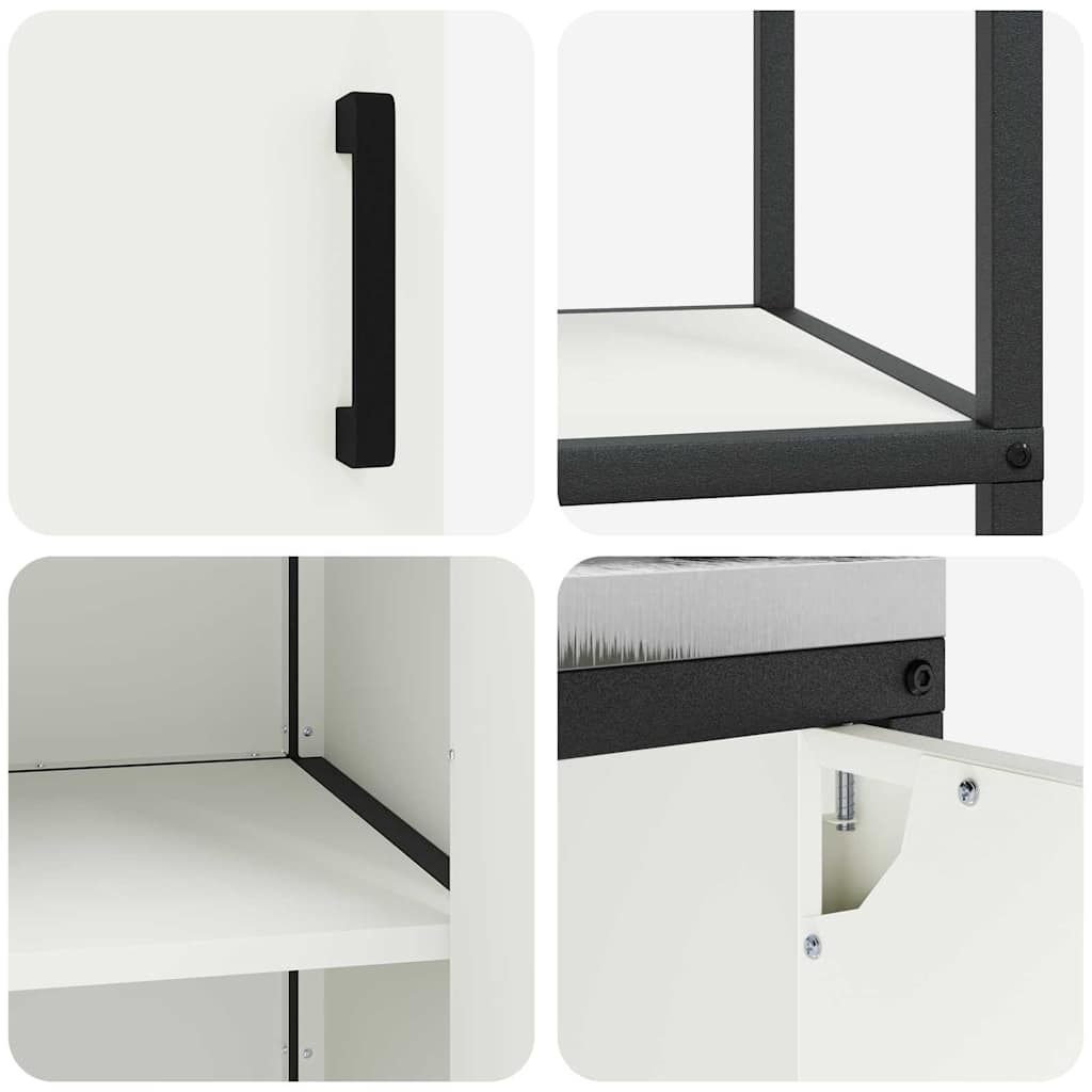 Kuhinjski set za pohranu HATTEM 3 pcs Bijela Čelična vrata