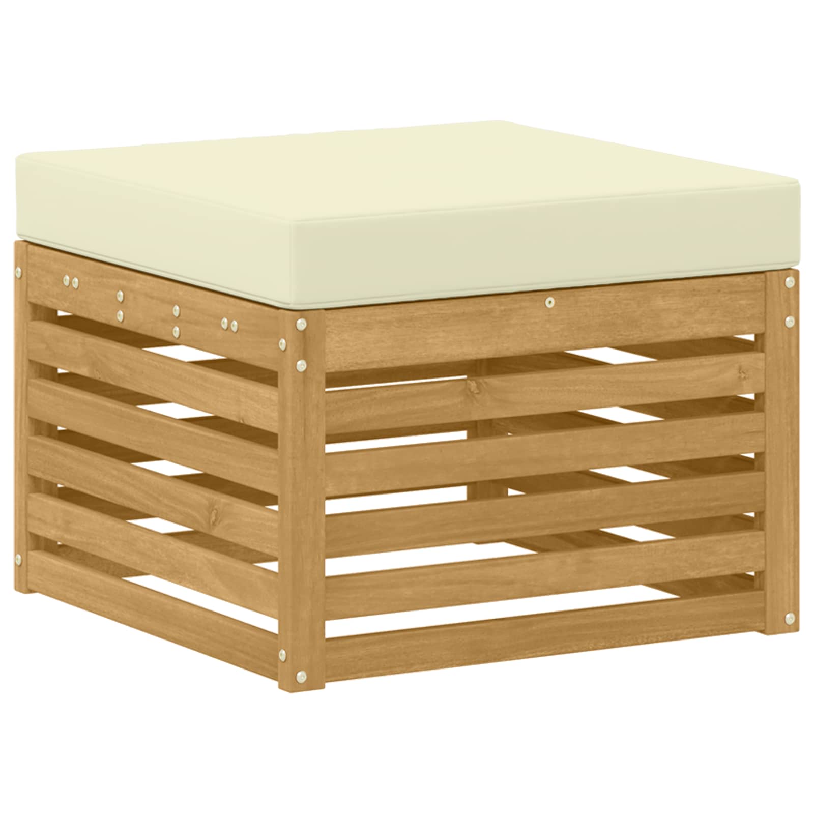 Set vanjskih sofa 5 pcs Bijela i krem 245 x 122,5 x 73 cm