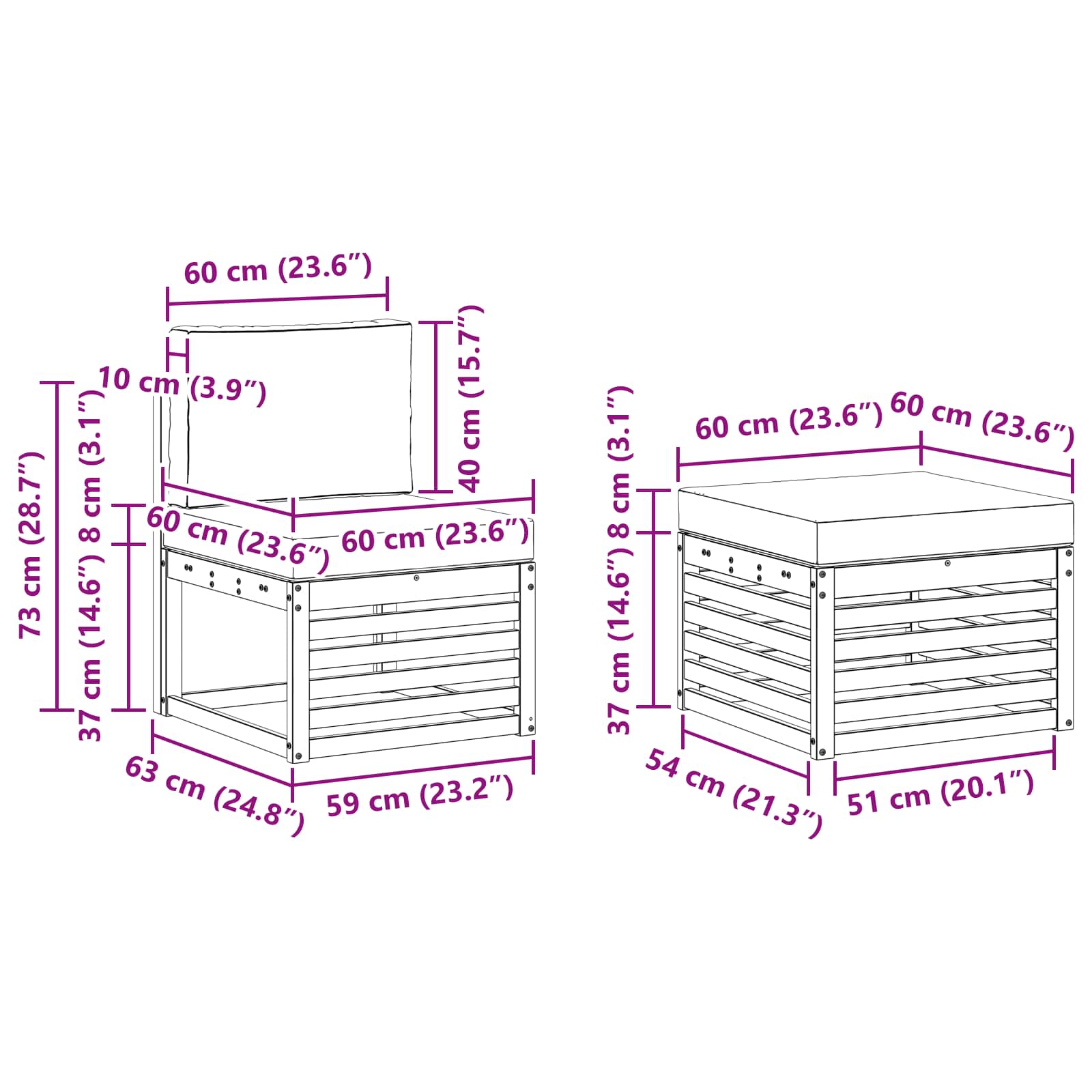 Set vanjskih sofa 5 pcs Bijela i krem 245 x 122,5 x 73 cm