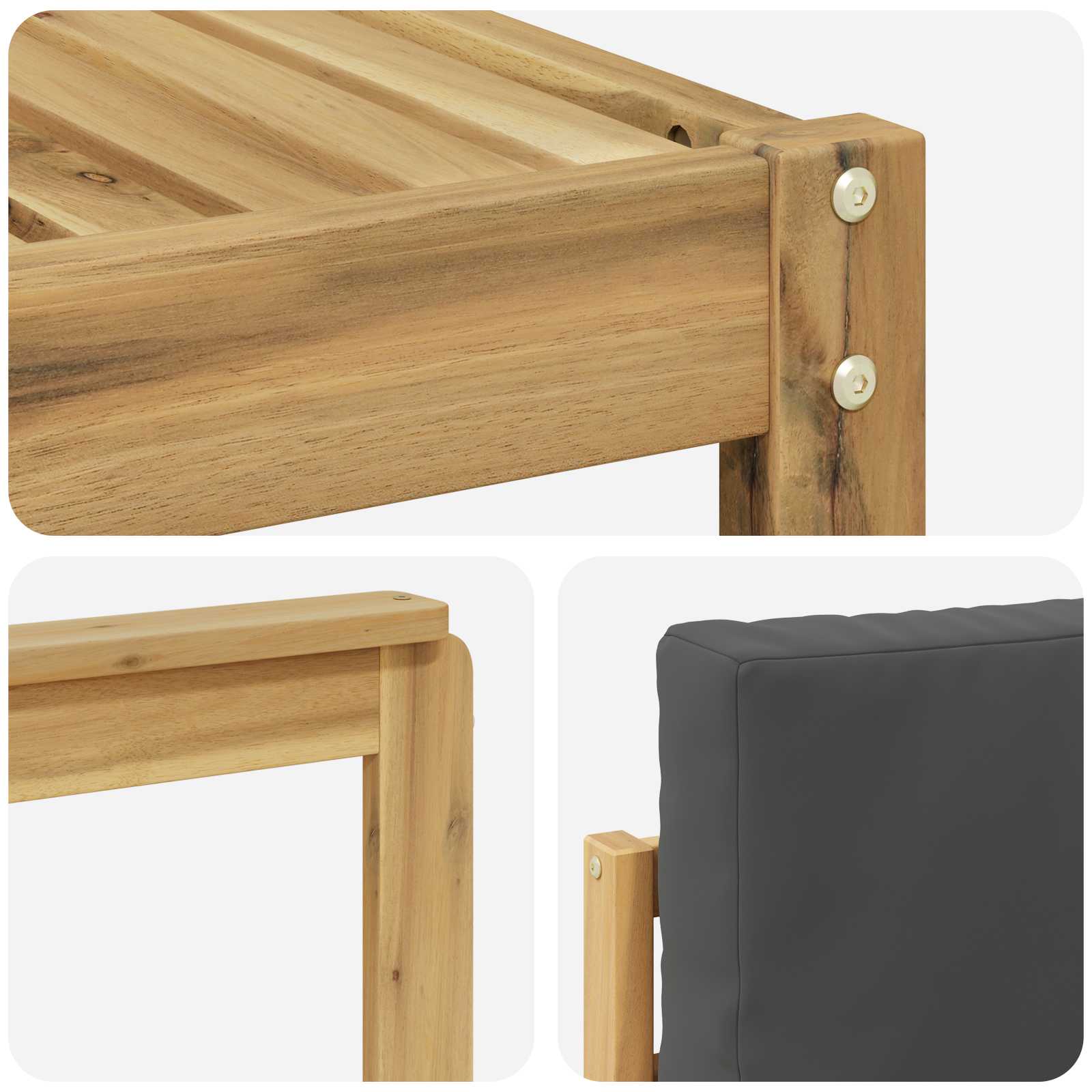 Set vanjskih sofa 5 pcs Bijela i antracit 249 x 122,5 x 73 cm