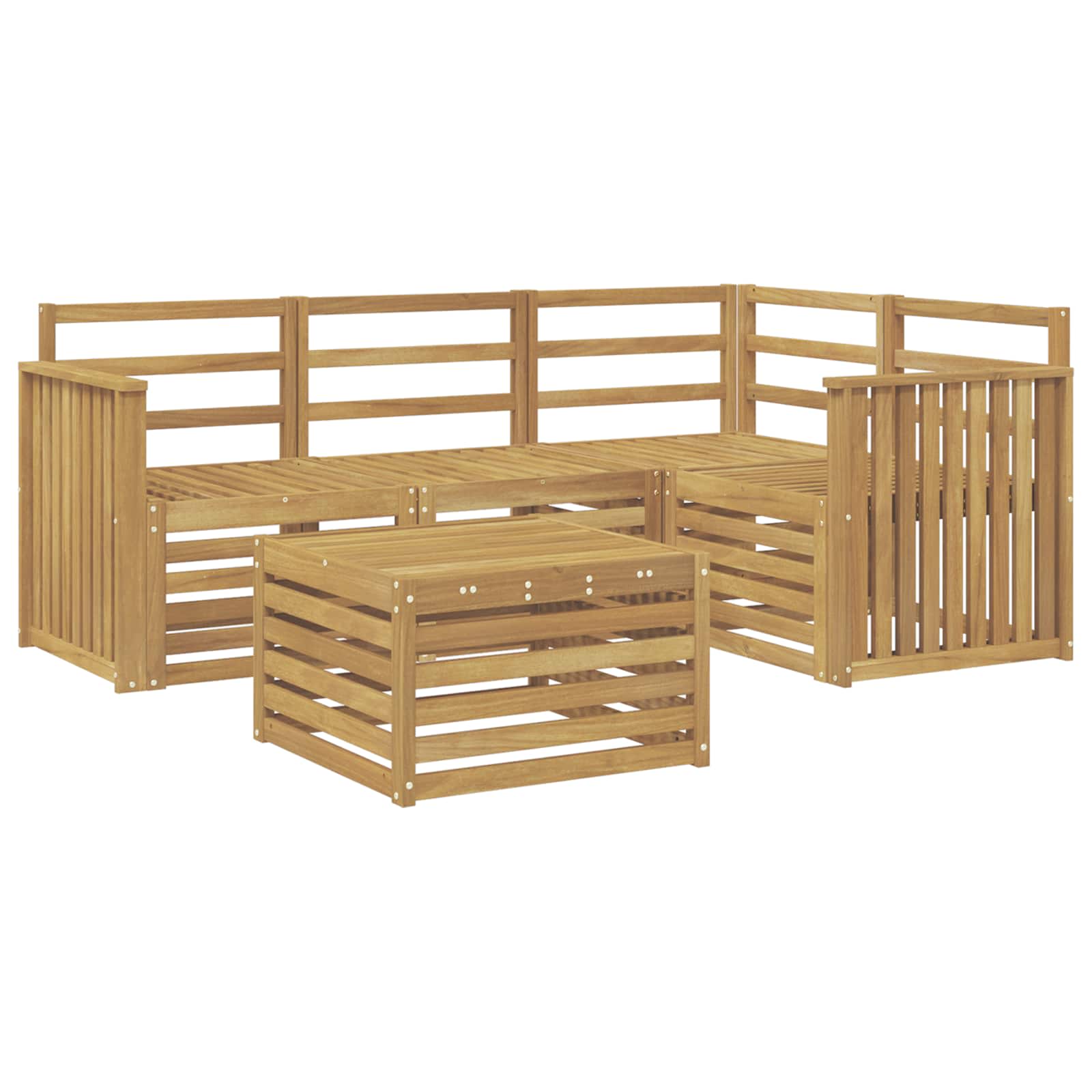 Set vanjskih sofa 5 pcs Bijela 59 x 59 x 37 cm