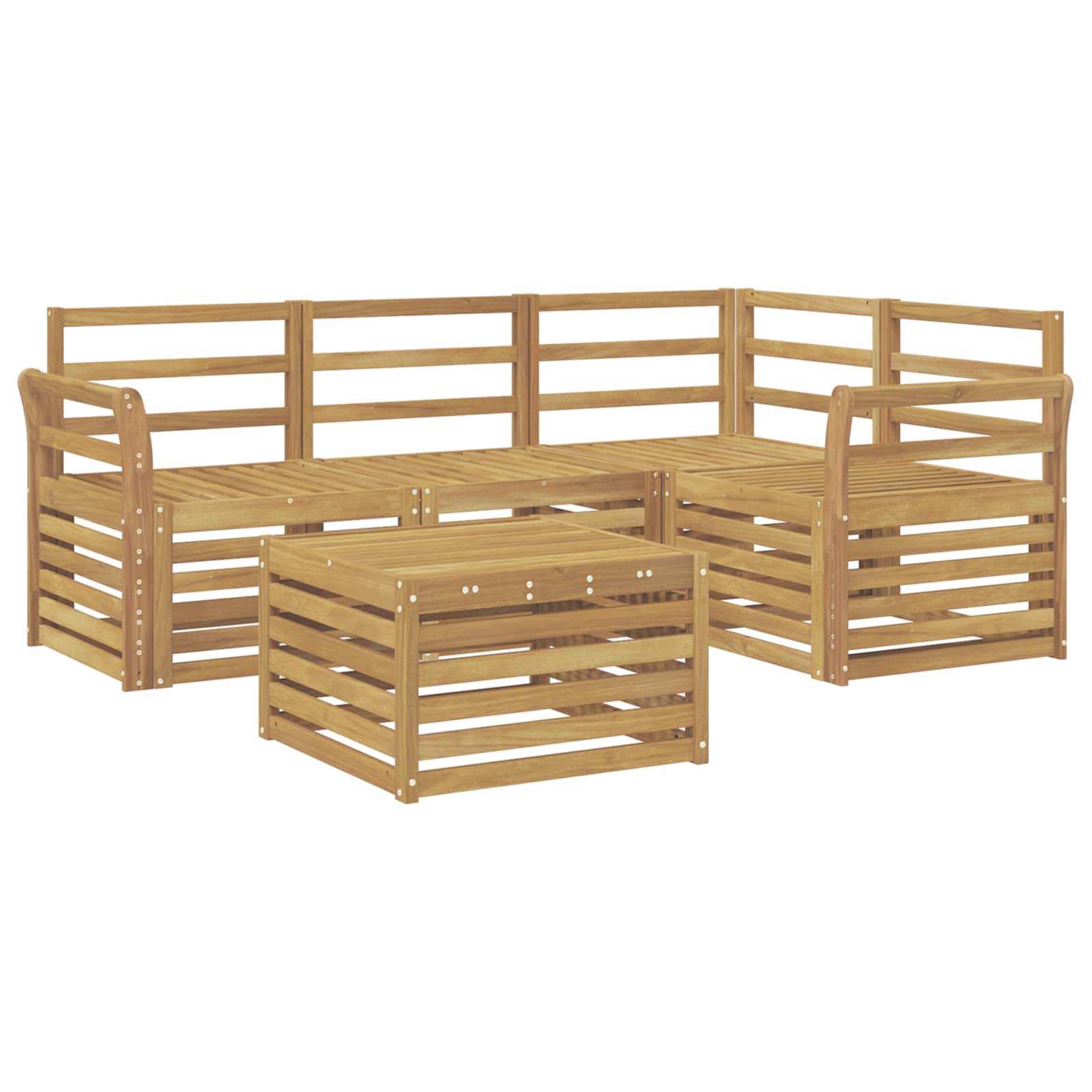 Set vanjskih sofa 5 pcs Bijela 59 x 59 x 37 cm