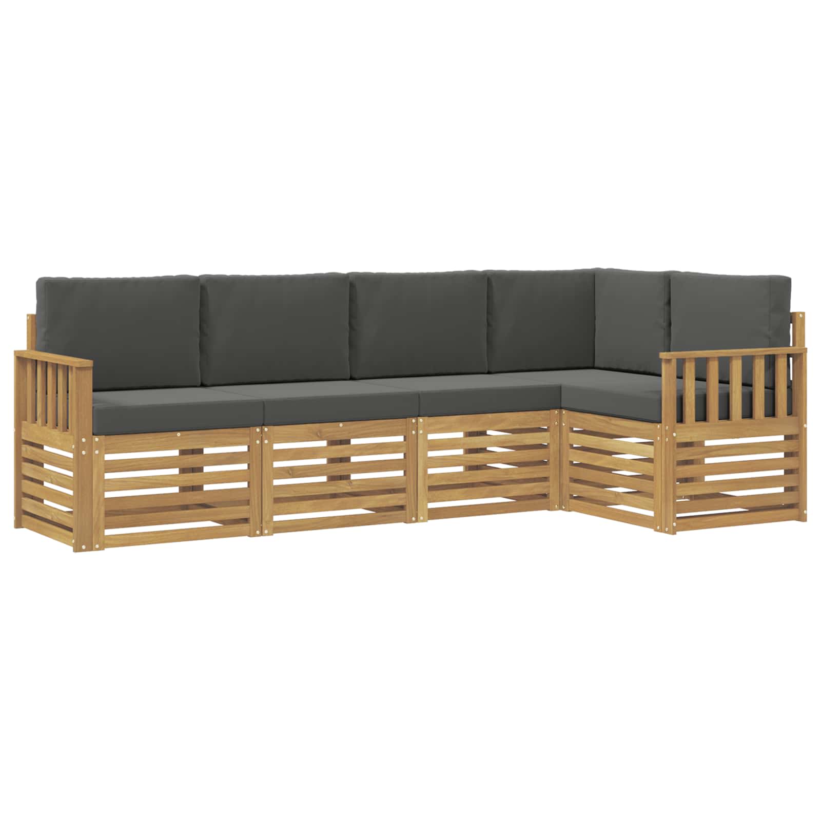Set vanjskih sofa 5 pcs Bijela i antracit 247 x 128,5 x 73 cm