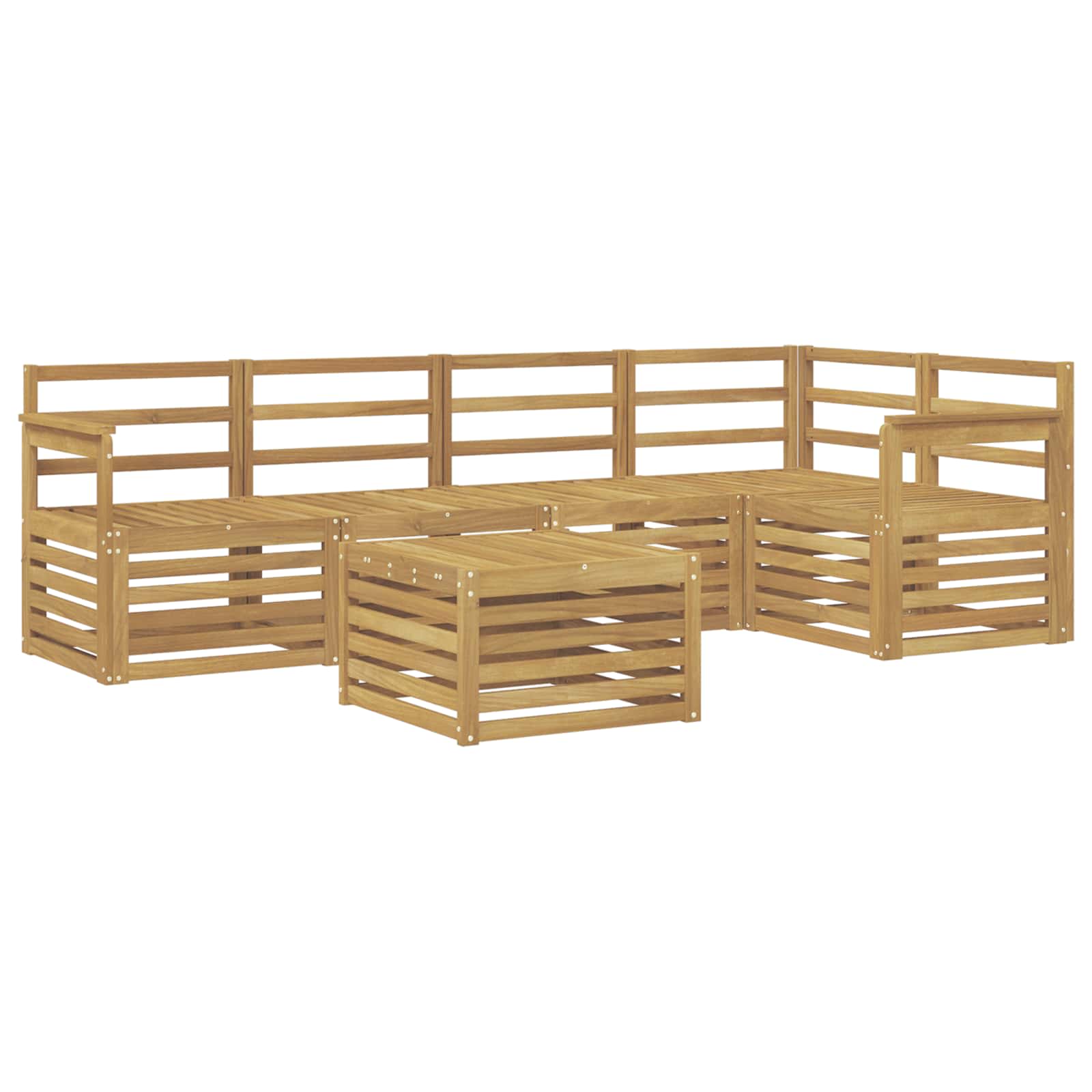 Set vanjskih sofa 6 pcs Bijela 59 x 59 x 37 cm