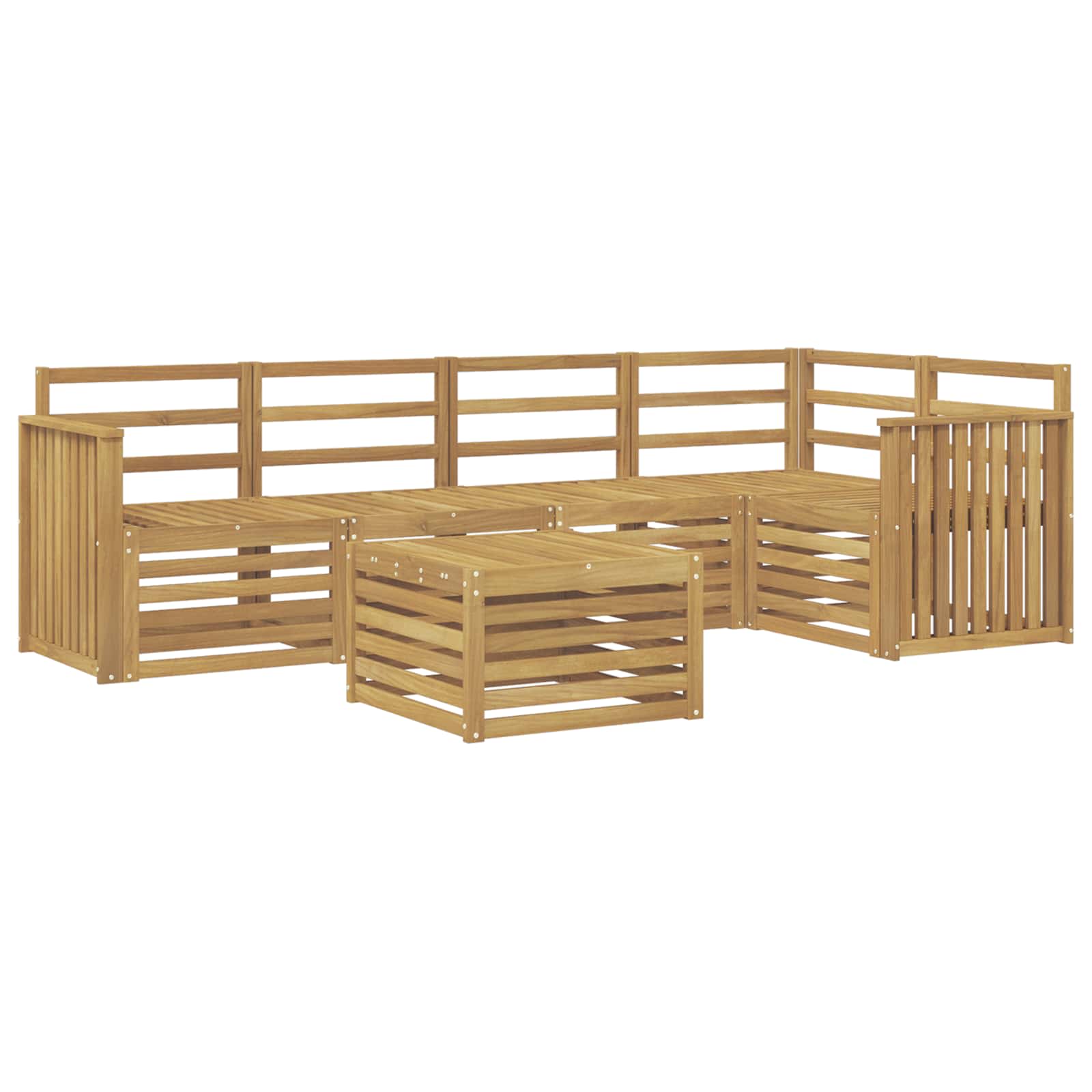 Set vanjskih sofa 6 pcs Bijela 59 x 59 x 37 cm