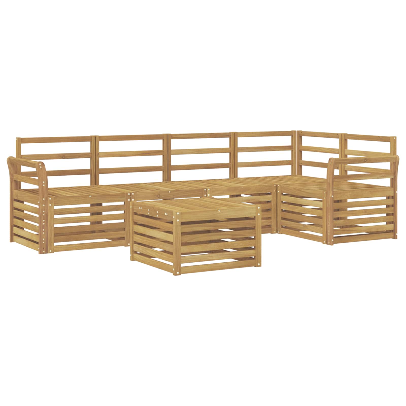 Set vanjskih sofa 6 pcs Bijela 59 x 59 x 37 cm