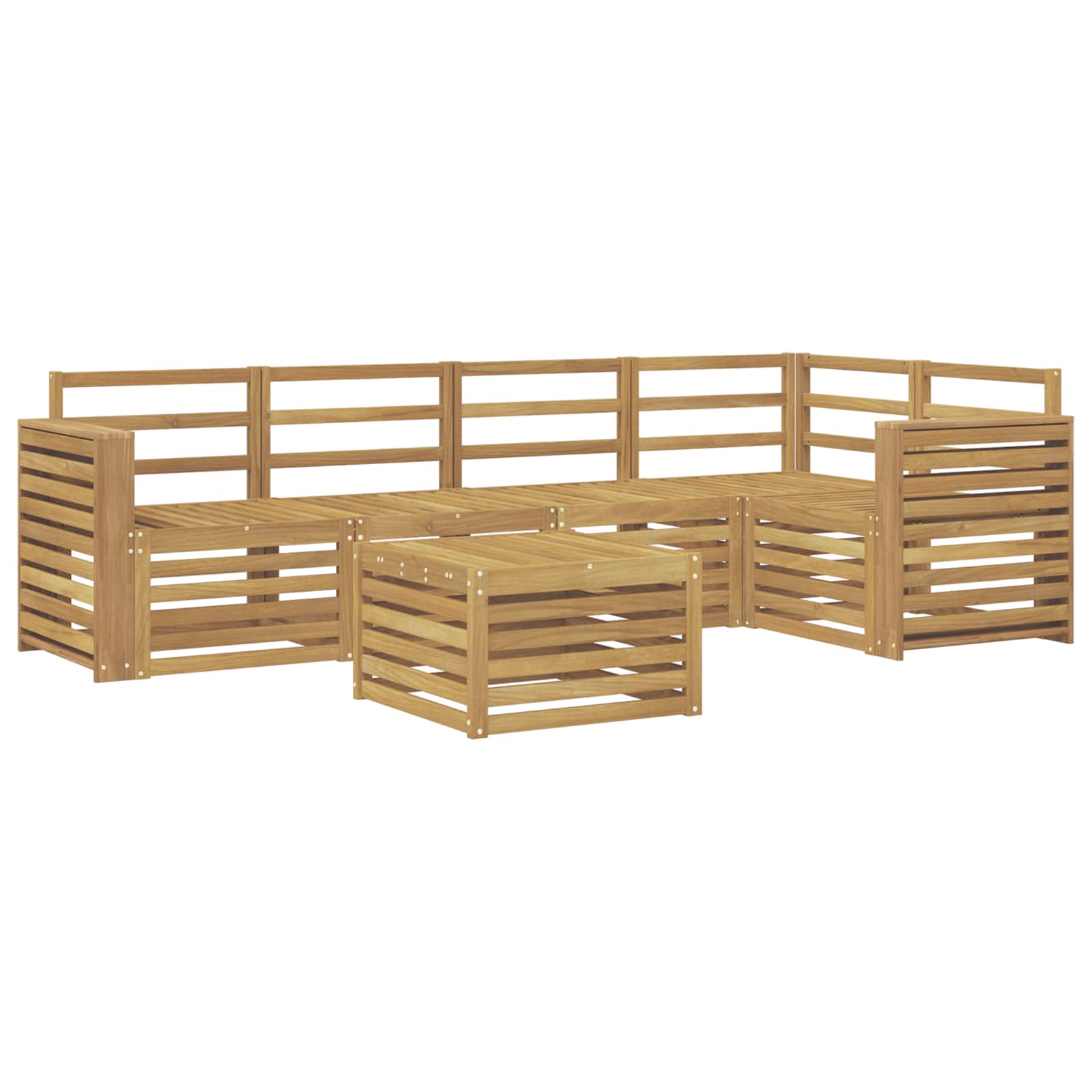 Set vanjskih sofa 6 pcs Bijela 59 x 59 x 37 cm