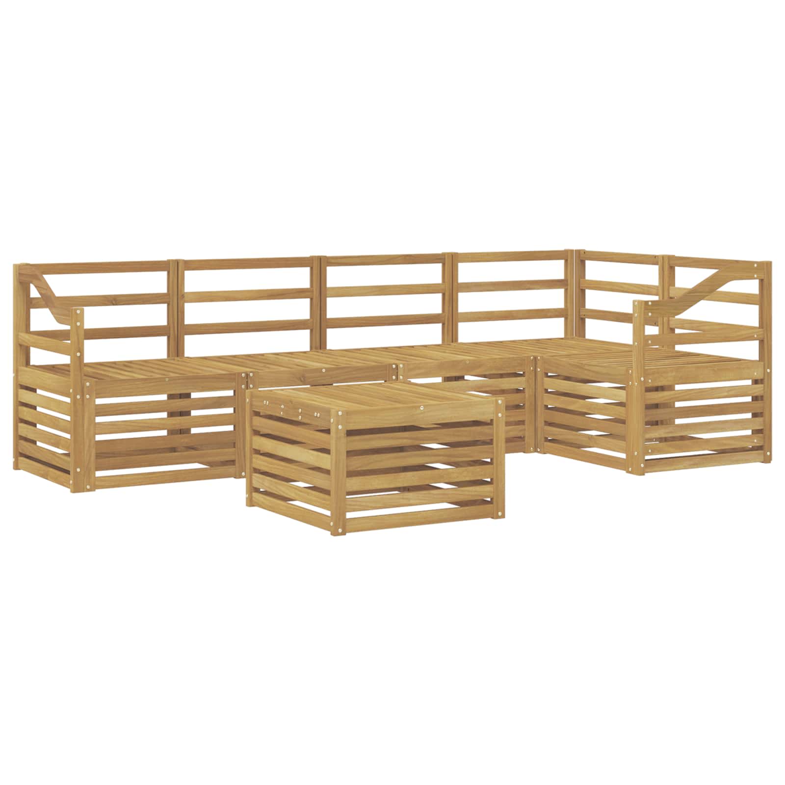 Set vanjskih sofa 6 pcs Bijela 59 x 59 x 37 cm