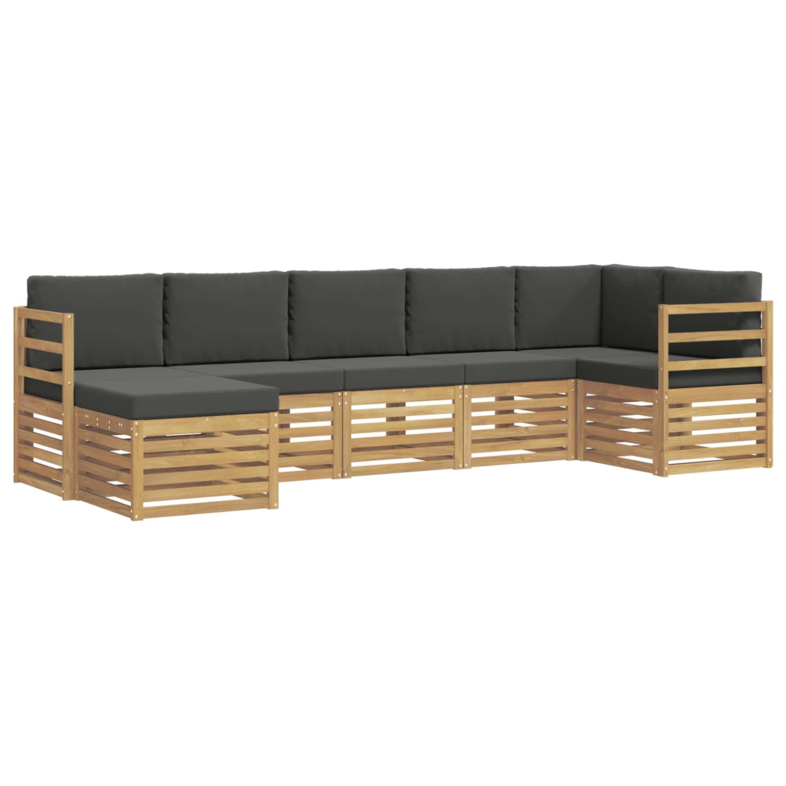 Set vanjskih sofa 7 pcs Bijela i antracit