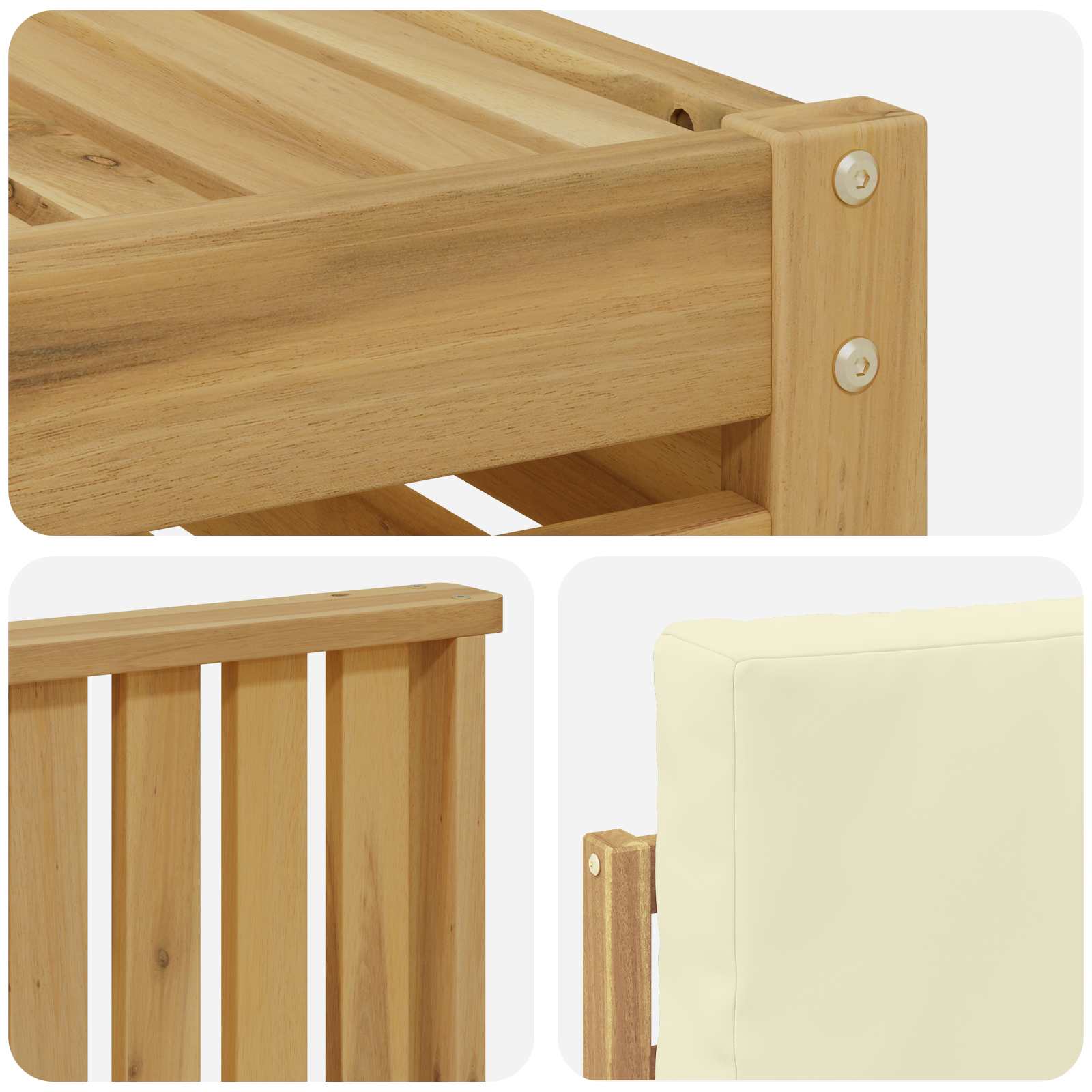Set vanjskih sofa 7 pcs Bijela i krem