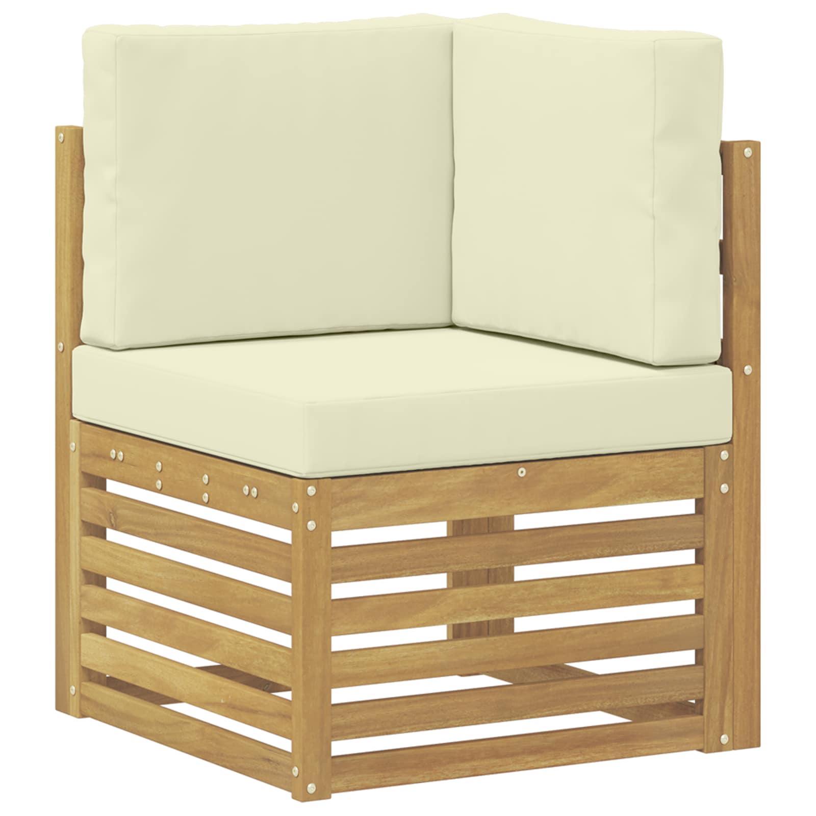 Set vanjskih sofa 7 pcs Bijela i krem