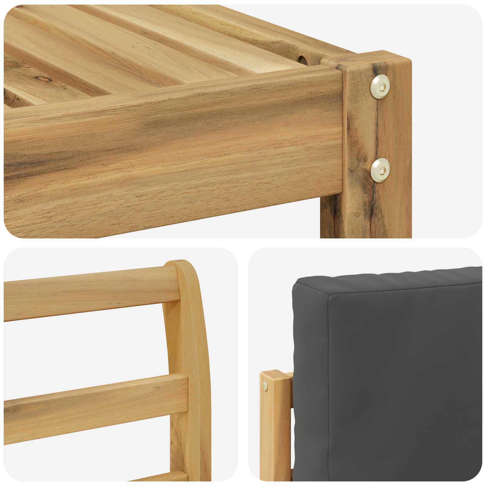 Set vanjskih sofa 7 pcs Bijela i antracit