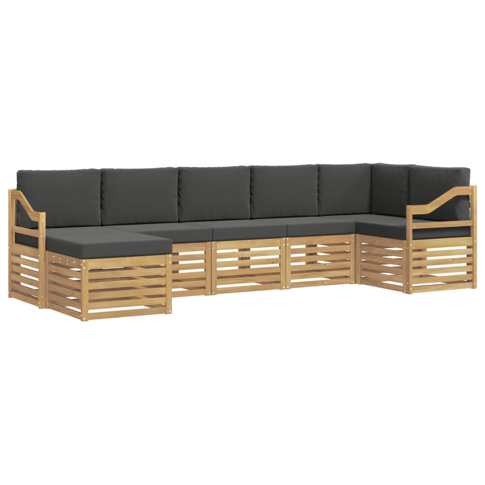 Set vanjskih sofa 7 pcs Bijela i antracit