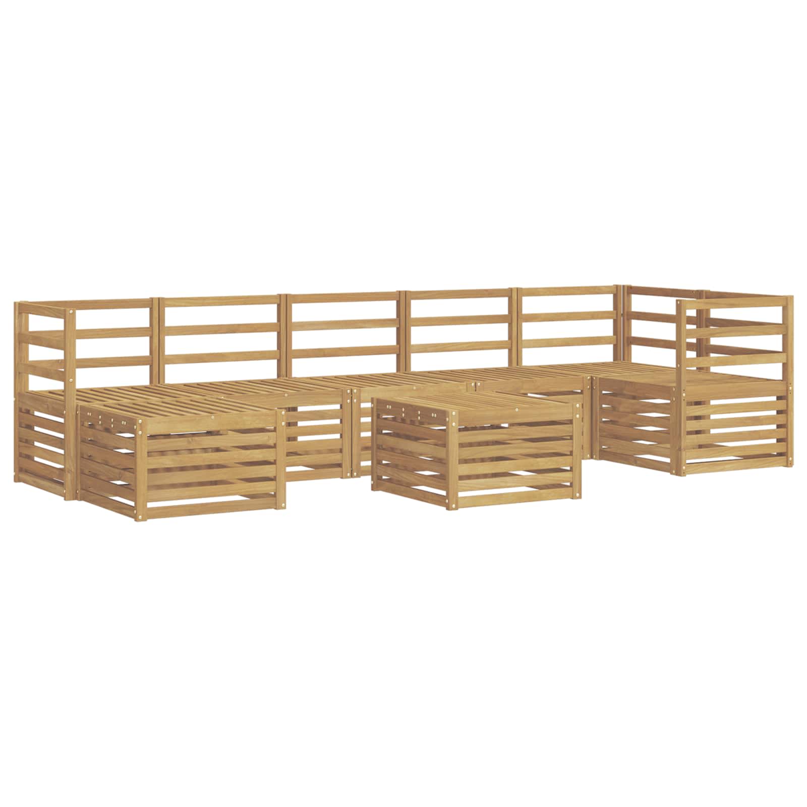 Set vanjskih sofa 8 pcs Bijela 59 x 59 x 37 cm