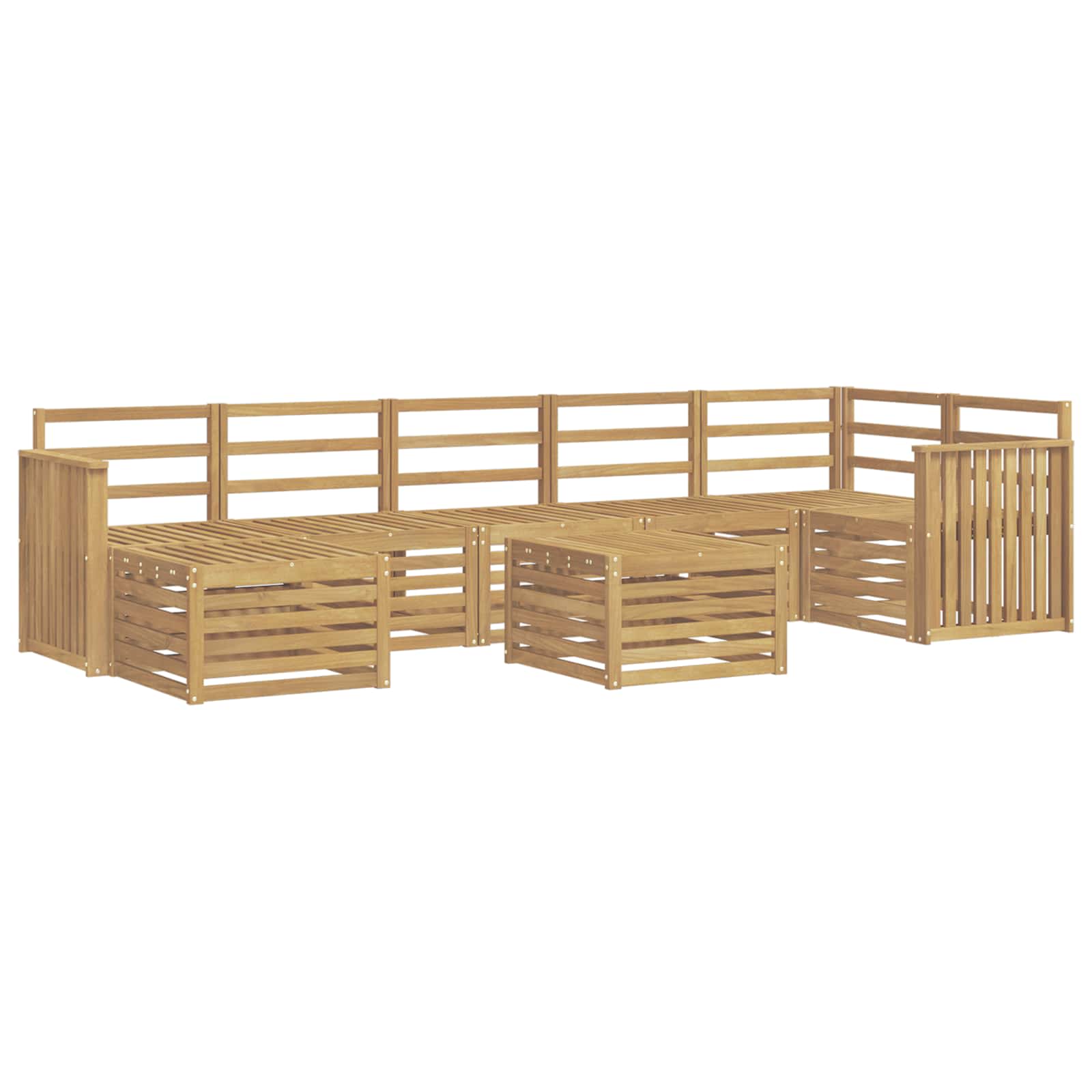 Set vanjskih sofa 8 pcs Bijela 59 x 59 x 37 cm