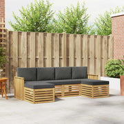 Set vanjskih sofa 6 pcs Bijela i antracit 249 x 122,5 x 73 cm