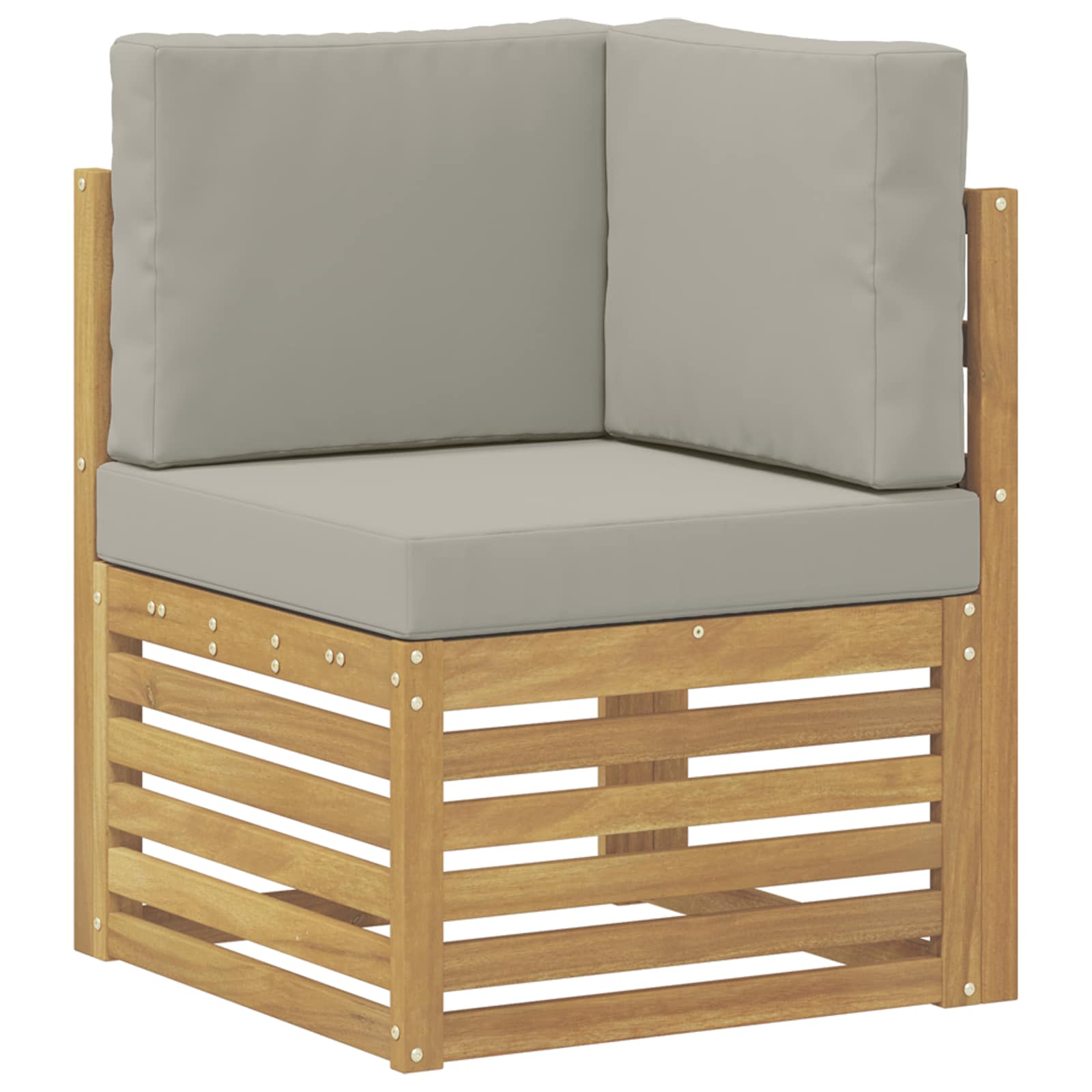 Set vanjskih sofa 5 pcs Bijela i svijetlosiva