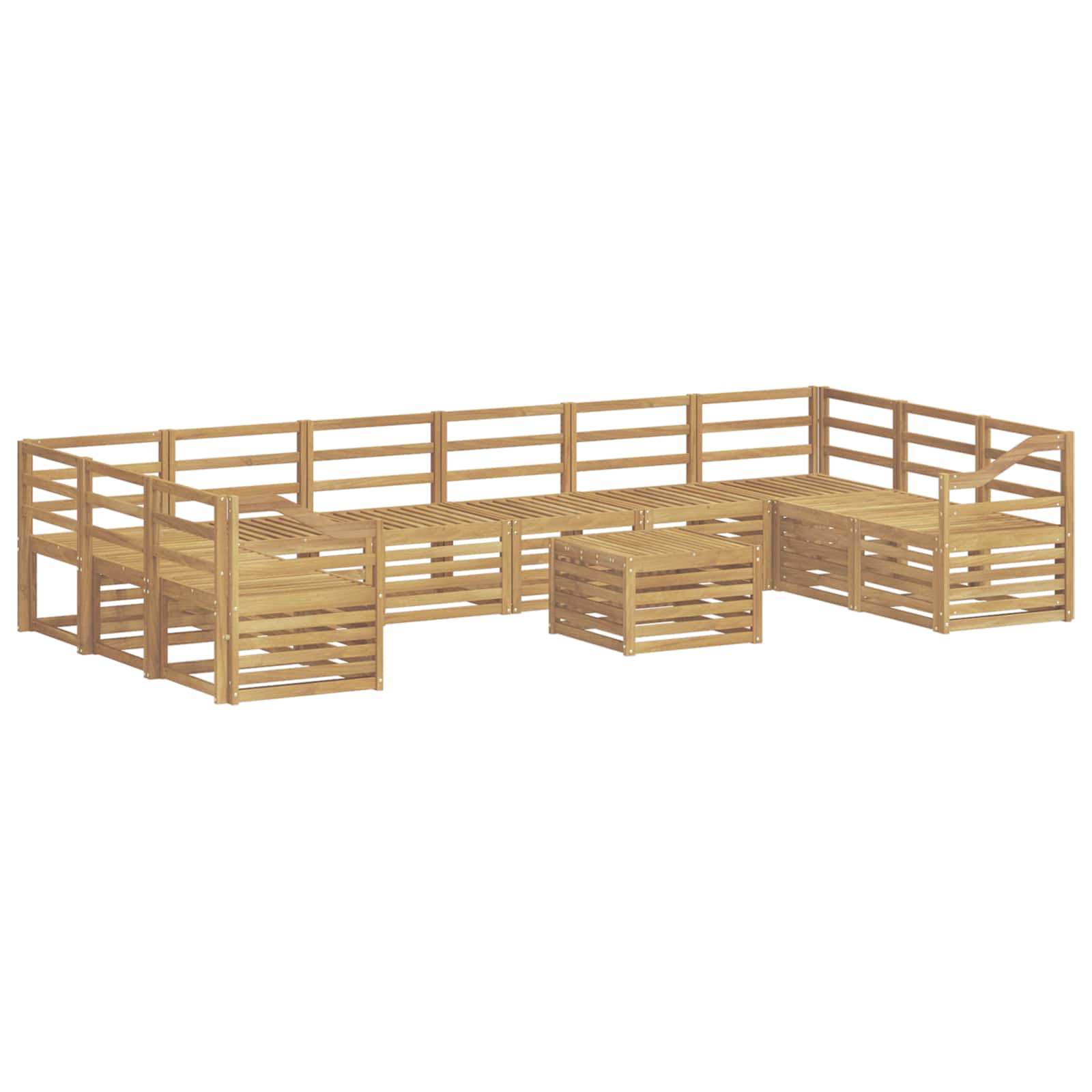 Set vanjskih sofa 11 pcs Bijela 59 x 59 x 37 cm