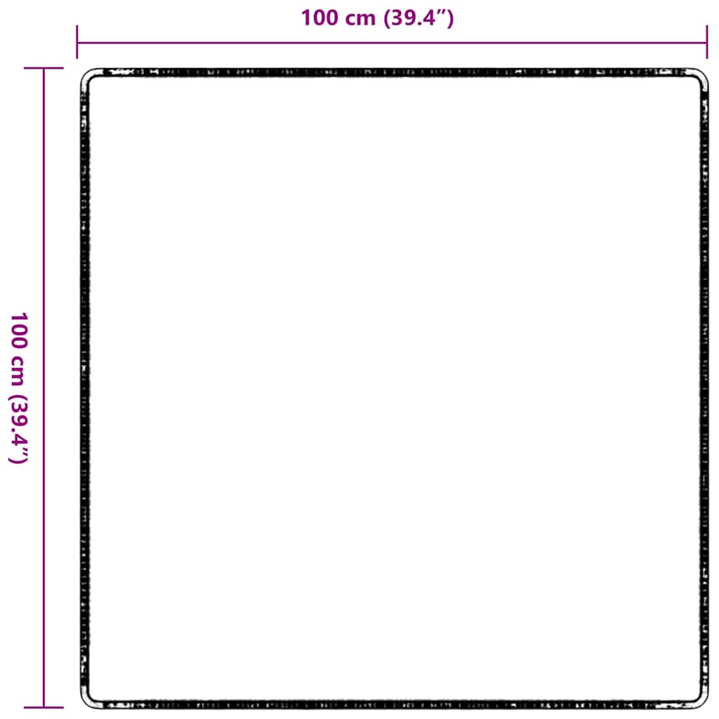 Tepih trkač Tamno siva 100 x 100 cm 100% Polipropilen