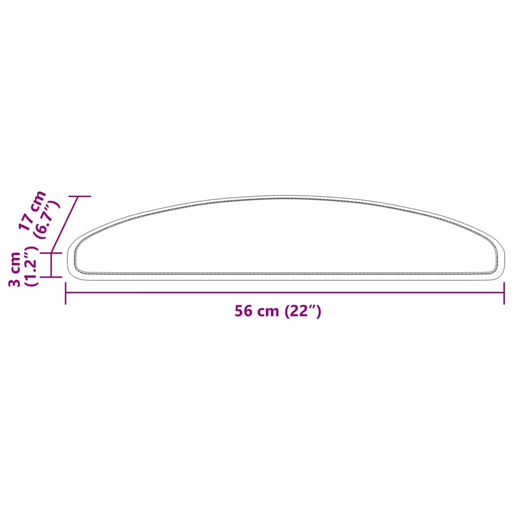 Samoljepljivi stepenasti ulošci 15 pcs Siva 56 x 17 x 3 cm