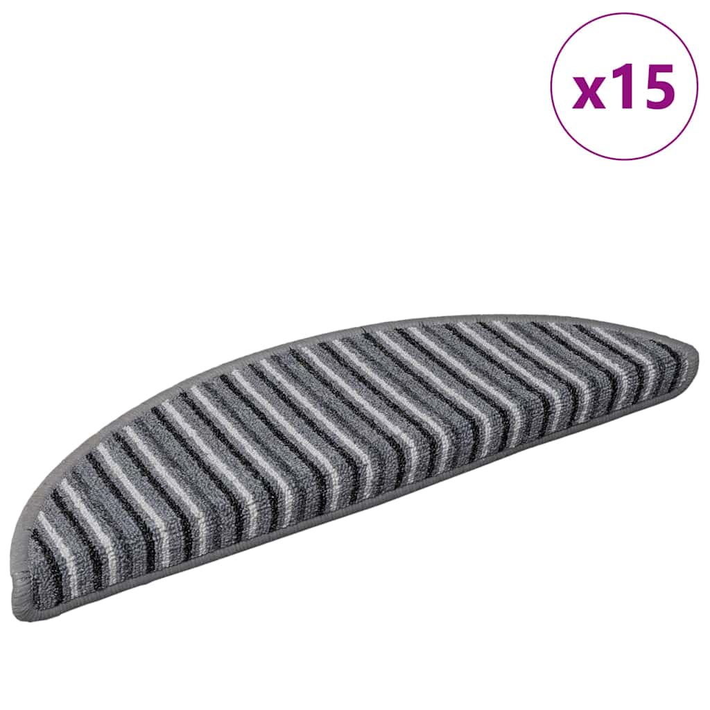 Samoljepljivi stepenasti ulošci 15 pcs Siva 56 x 17 x 3 cm