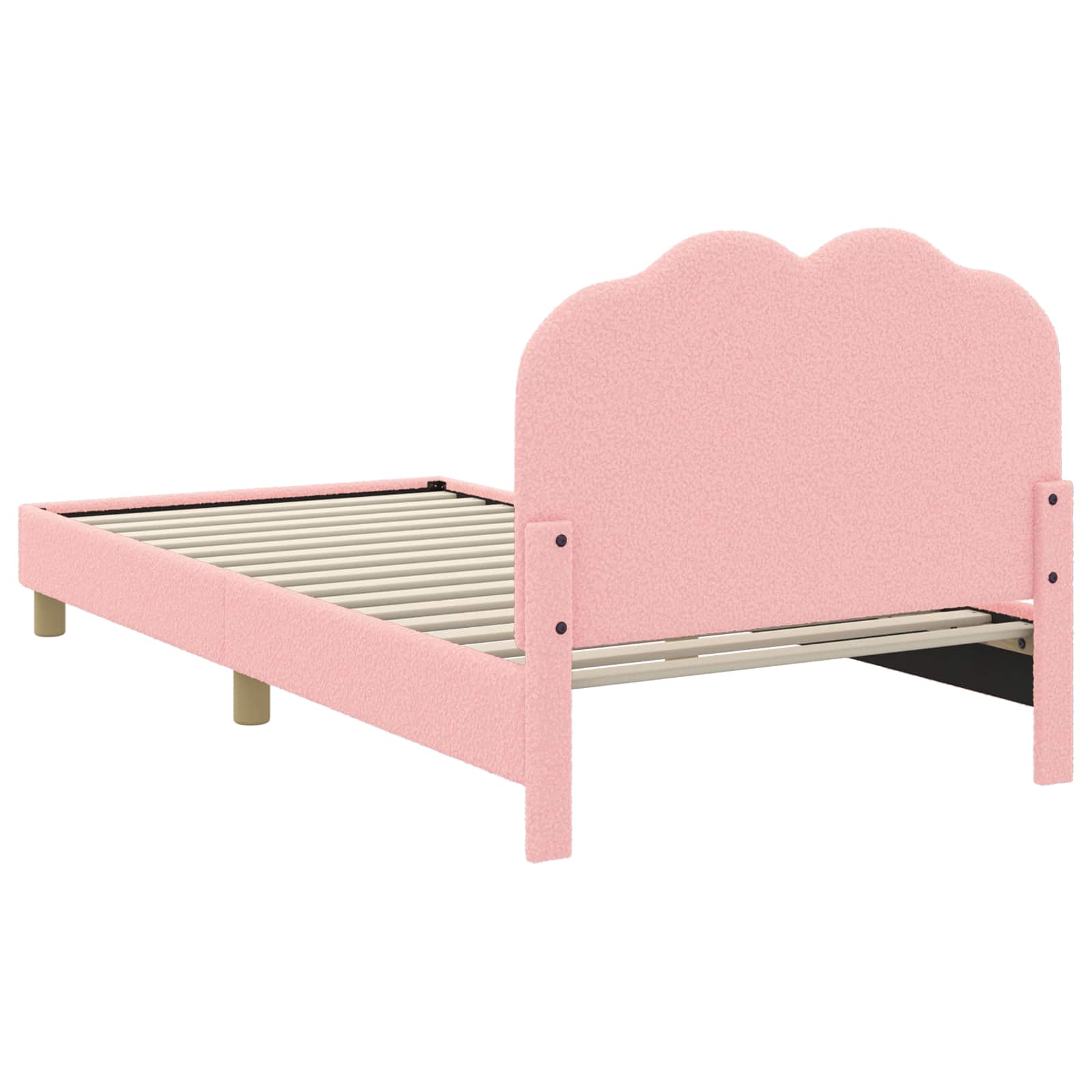 Krevet za djecu s uzglavljem Ružičasta 90 x 200 cm Bouclé